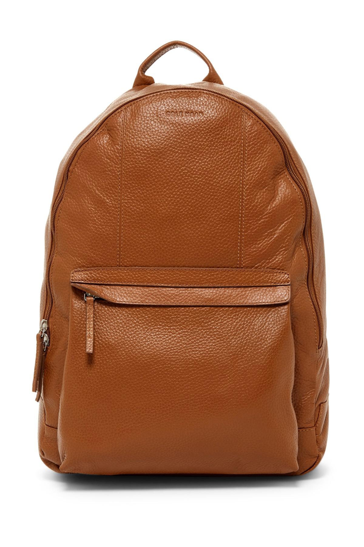 Lyst - Cole Haan Pebble Leather Backpack in Brown for Men