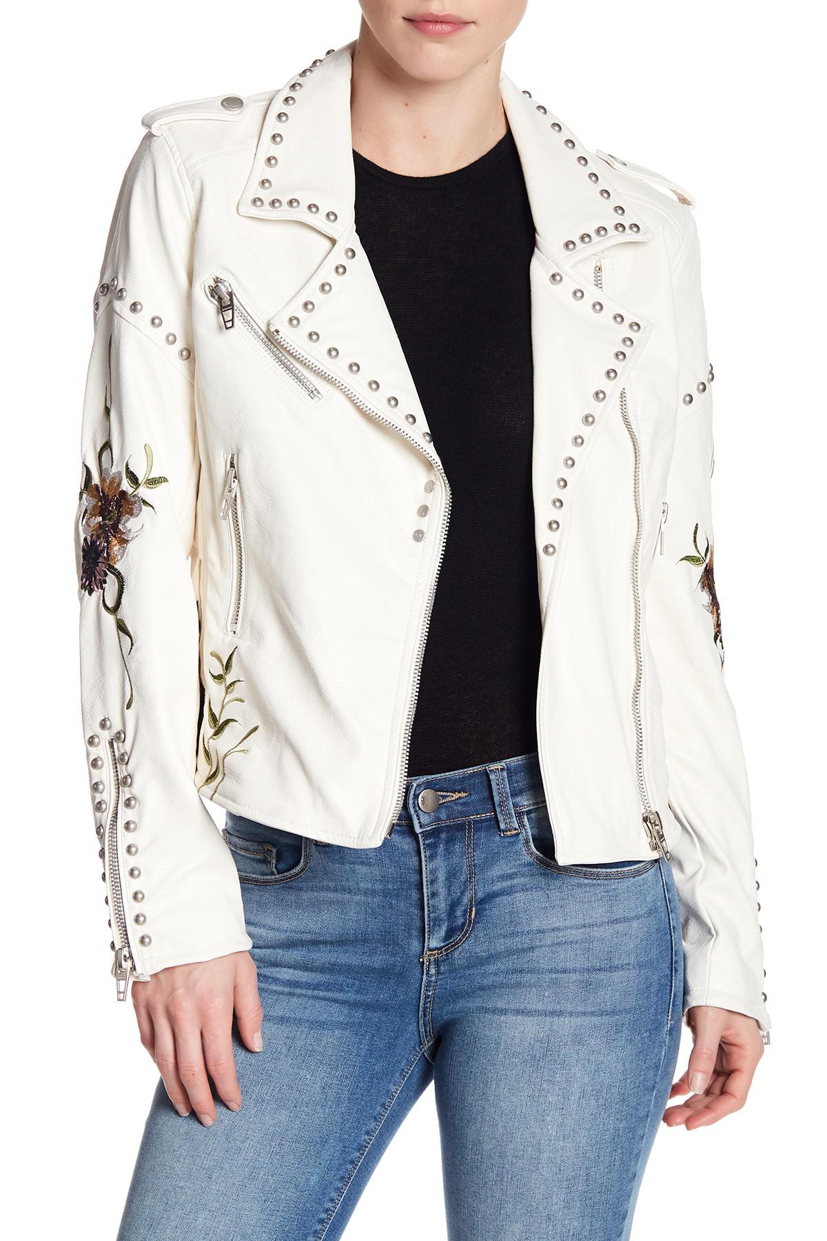 Blank Nyc Embroidered Moto Jacket Lyst Blank Nyc Multicolor Embroidered Moto Jacket Lyst View Fullscreen