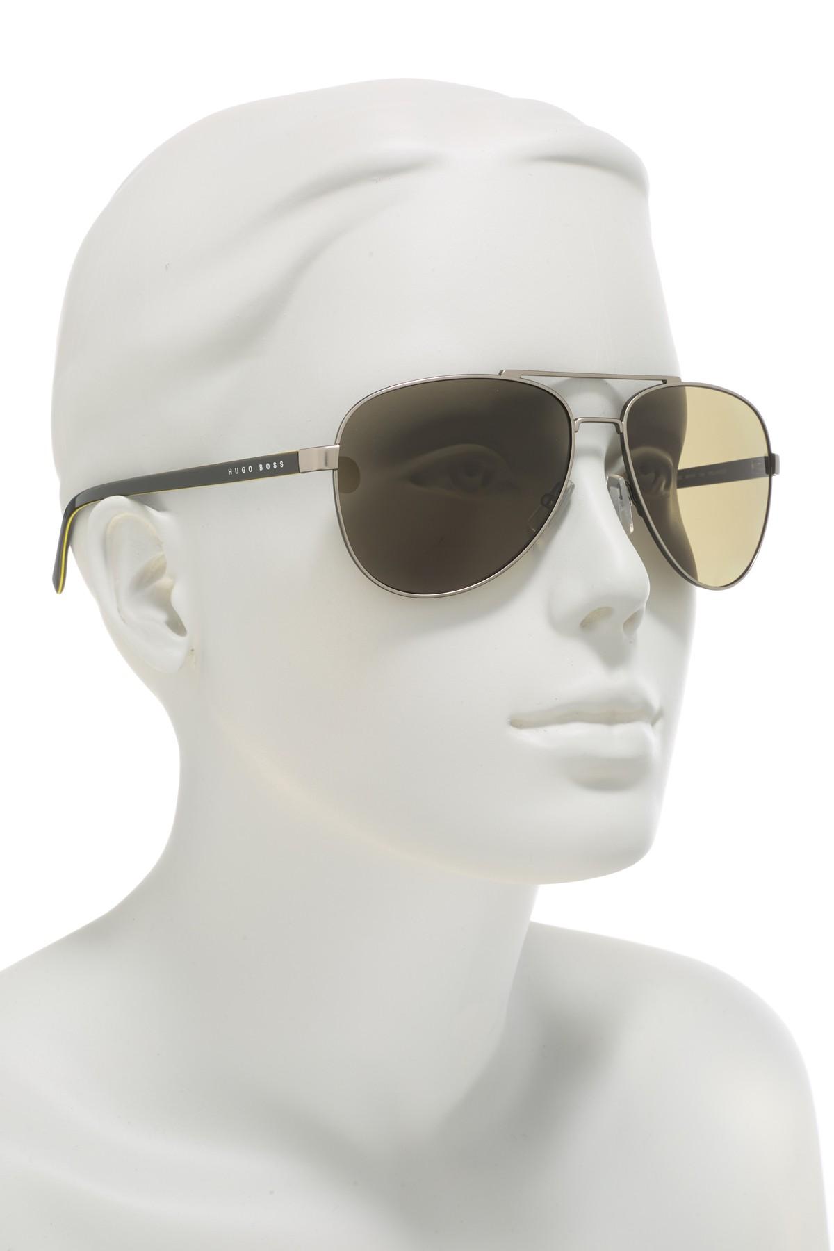 BOSS Polarized 60mm Aviator Sunglasses for Men - Lyst