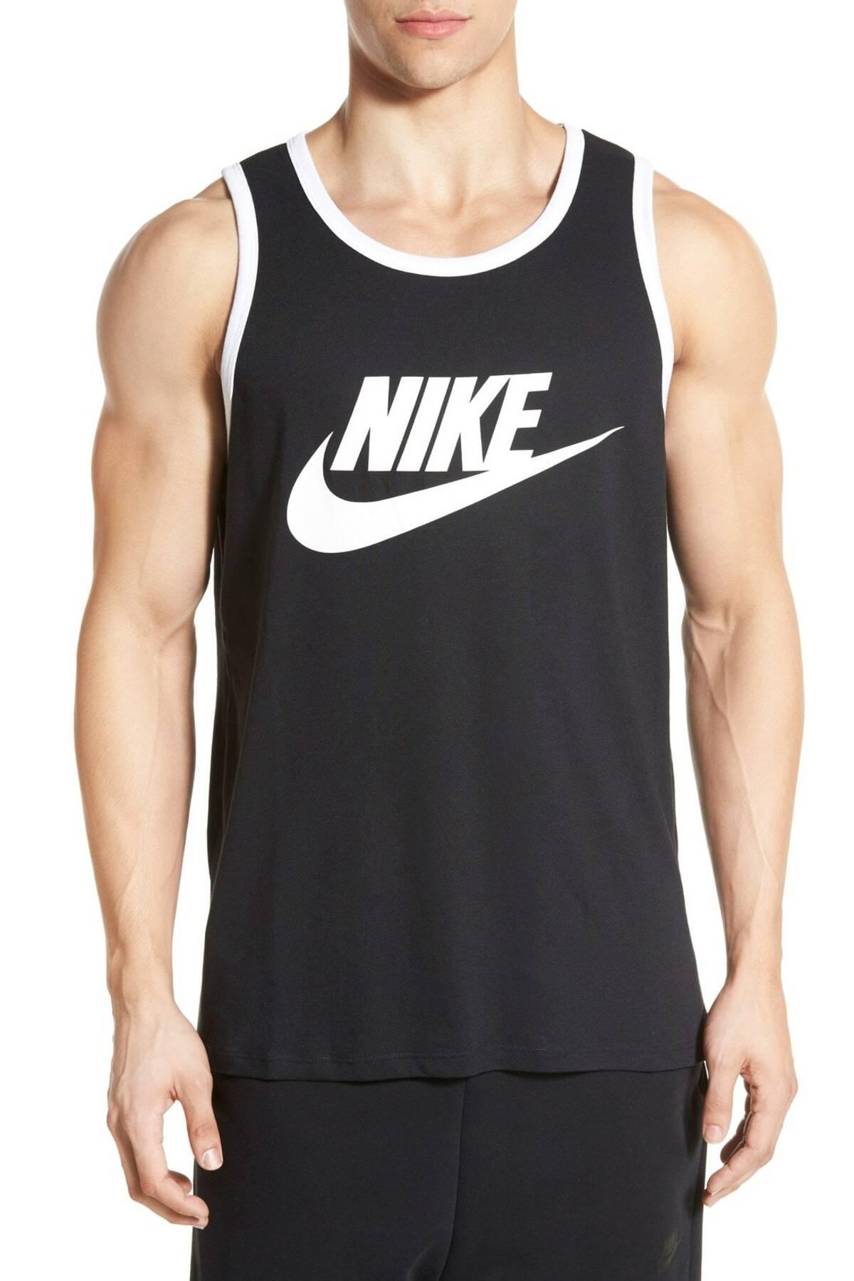 Lyst - Nike Logo Tank Top in Blue for Men