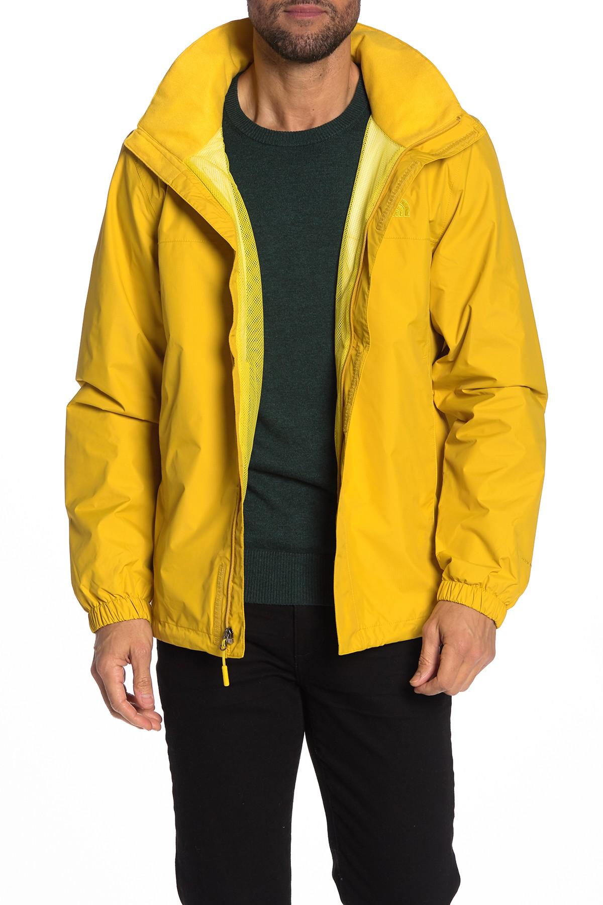 yellow north face jacket