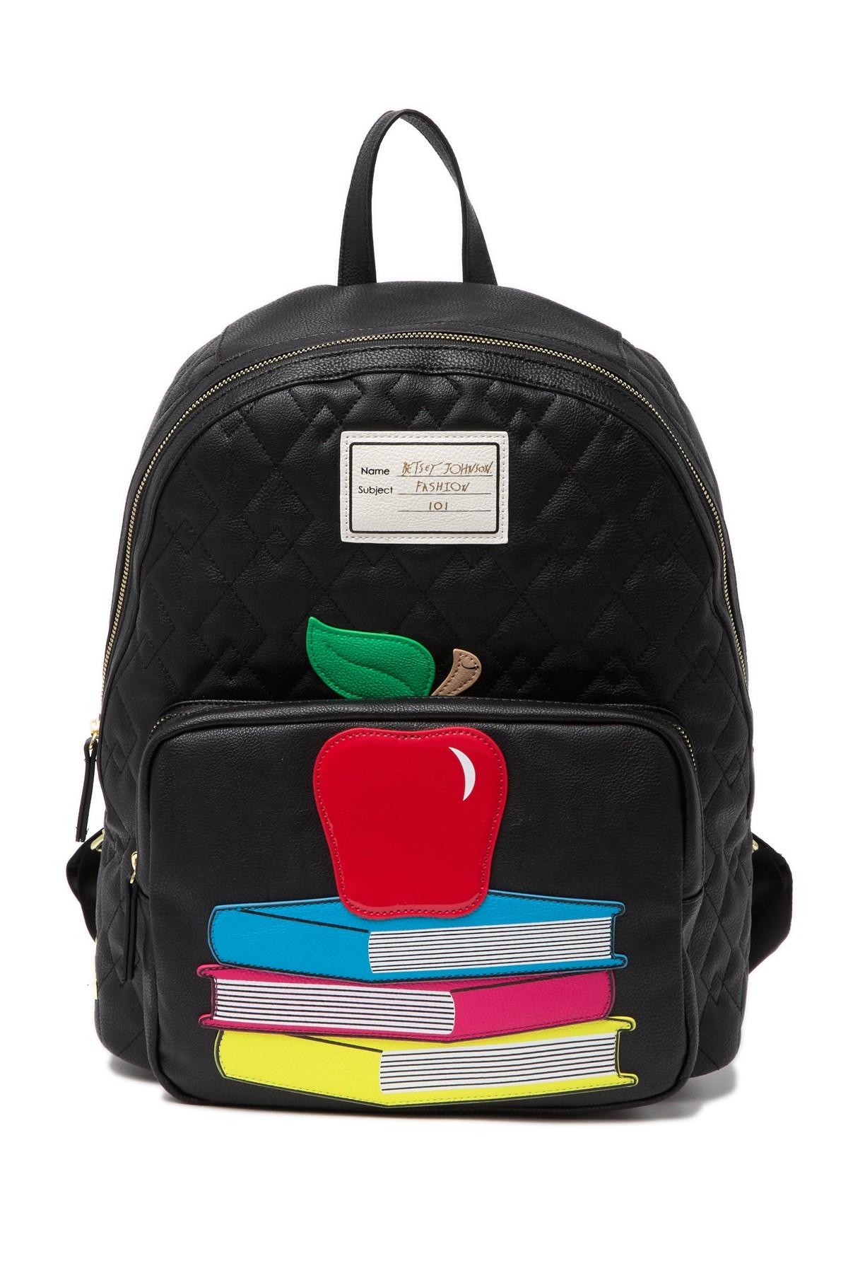 Betsey Johnson An Apple A Day Backpack in Black Lyst