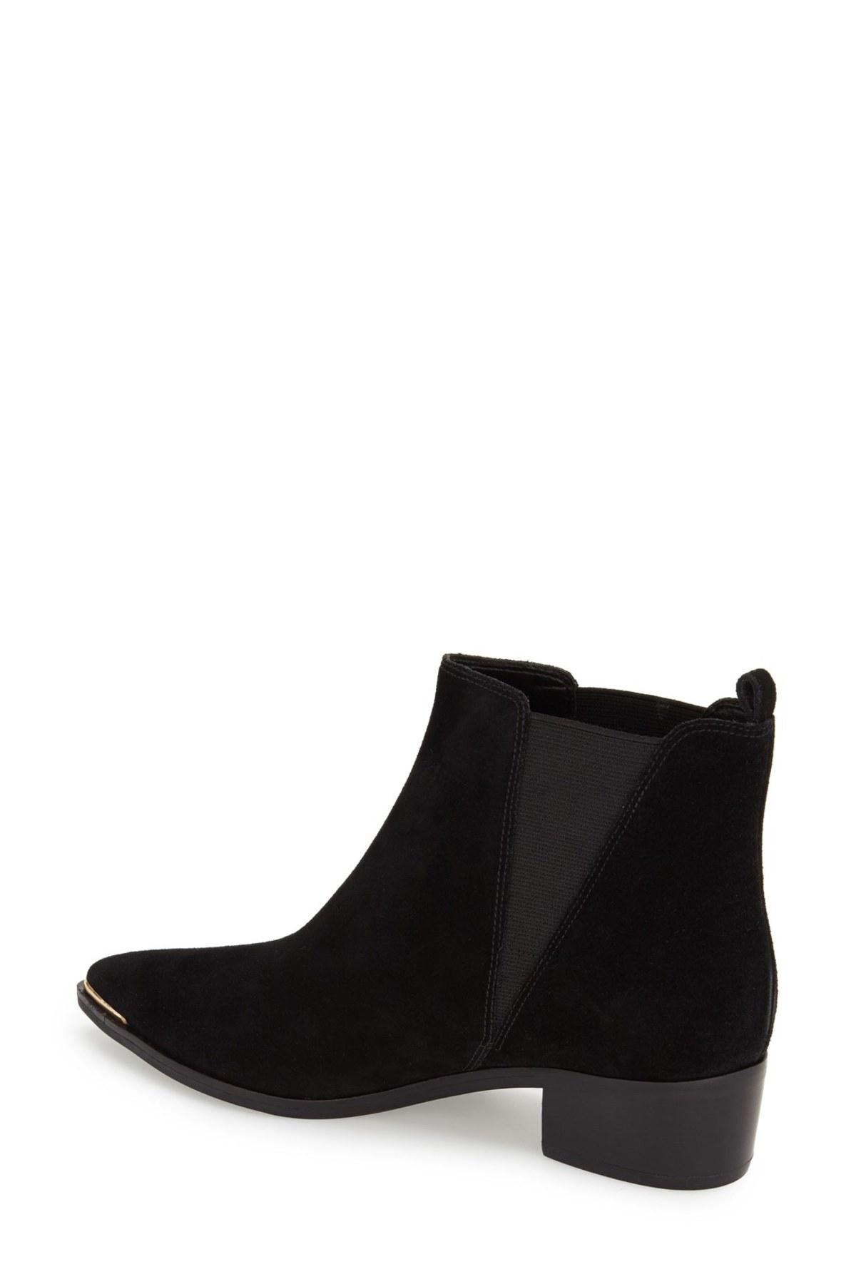 Lyst - Marc Fisher Yale Suede Chelsea Boots in Black