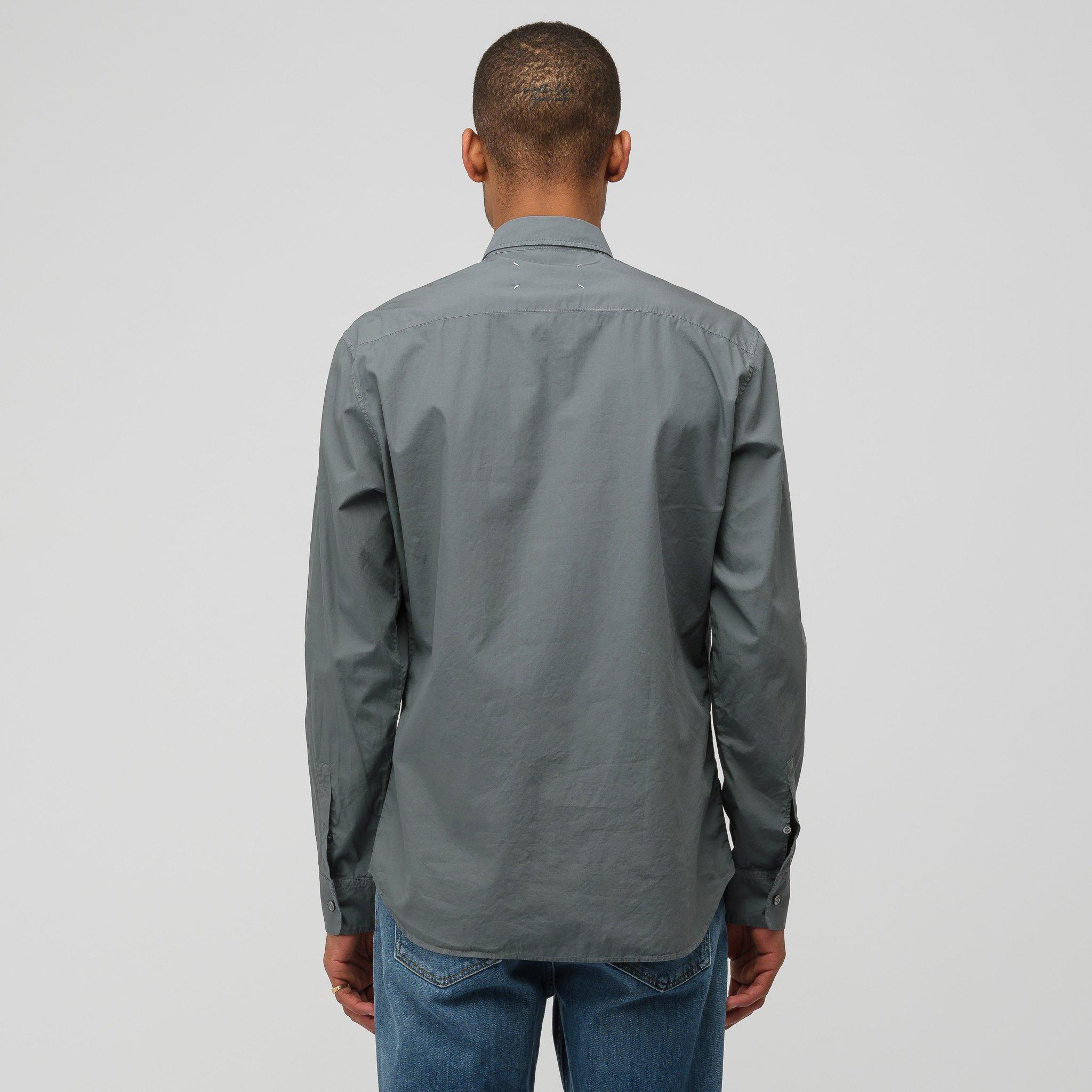 Maison Margiela Button-up Shirt In Dark Green in Green for Men - Lyst