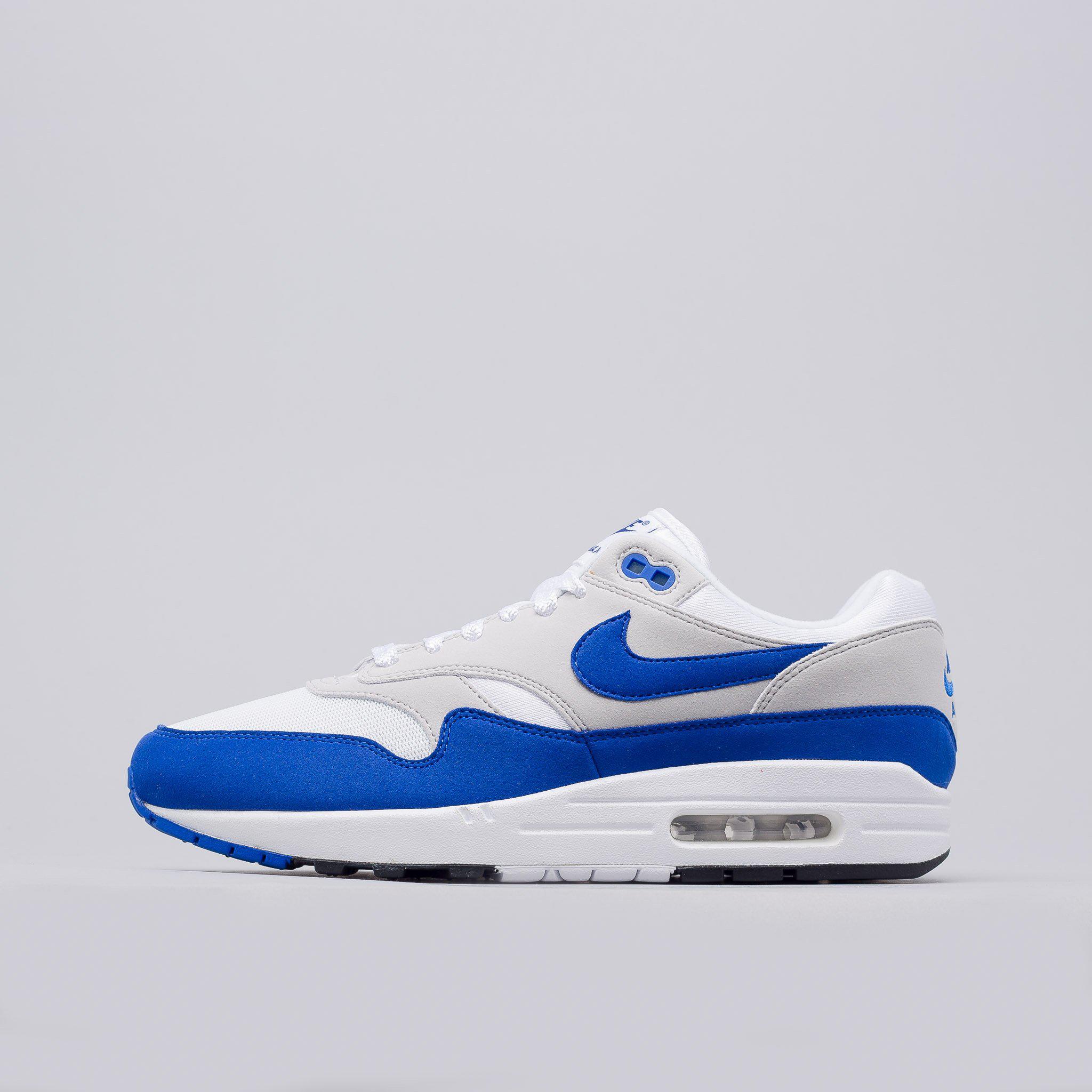 Lyst Nike Air Max 1 Anniversary In Whitegame Royal in Lyst Nike Air Max 1 Anniversary In Whitegame Royal in