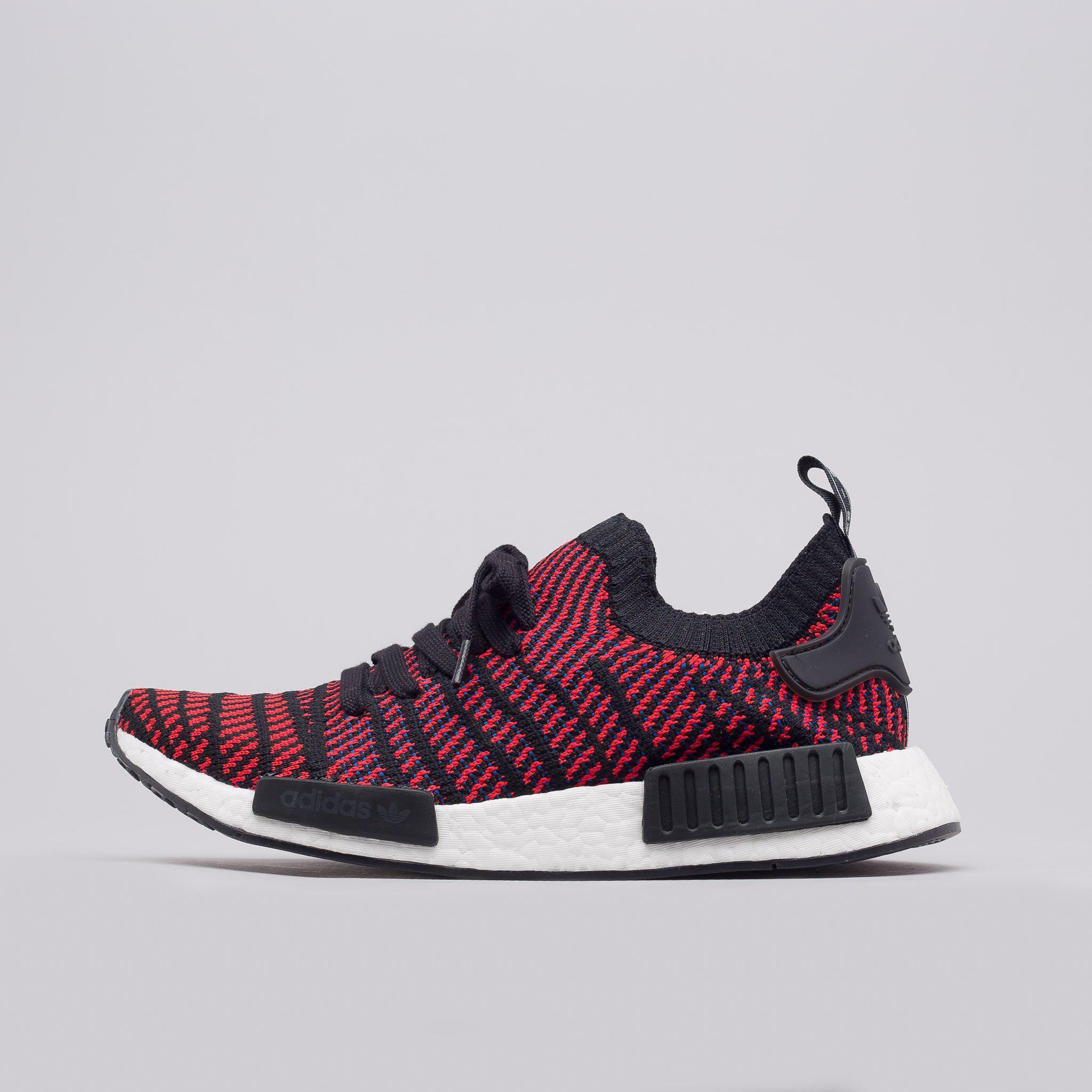 Lyst - Adidas Nmd R1 Primeknit Stlt In Core Black/red/blue in Red ... Gallery