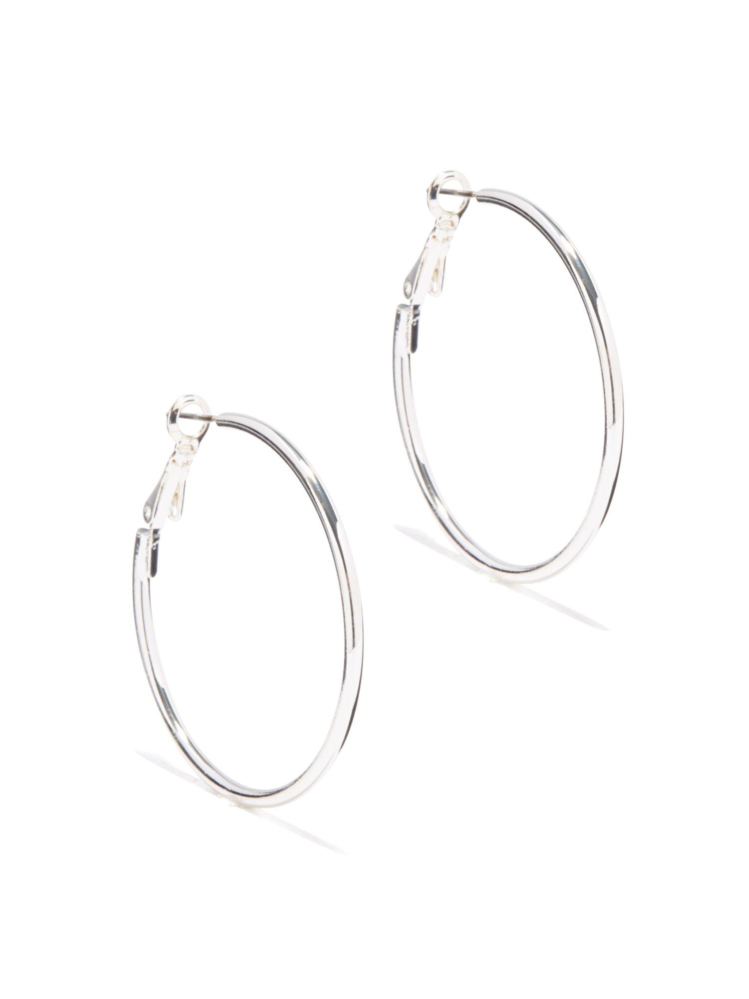 Lyst New York Company Metallic Hoop Earring In Gallery Previously Sold At New York