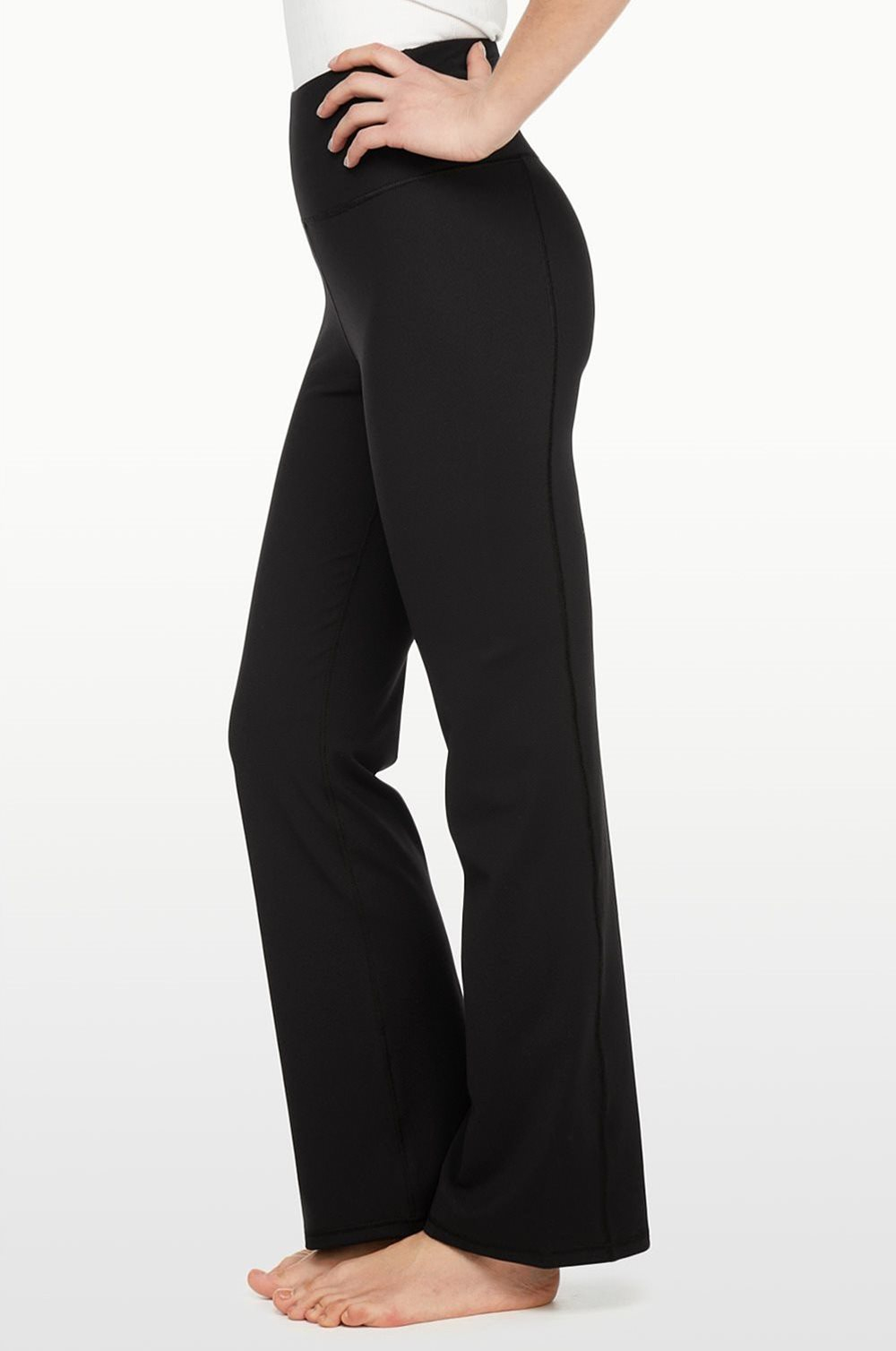 black yoga pants bootcut low rise