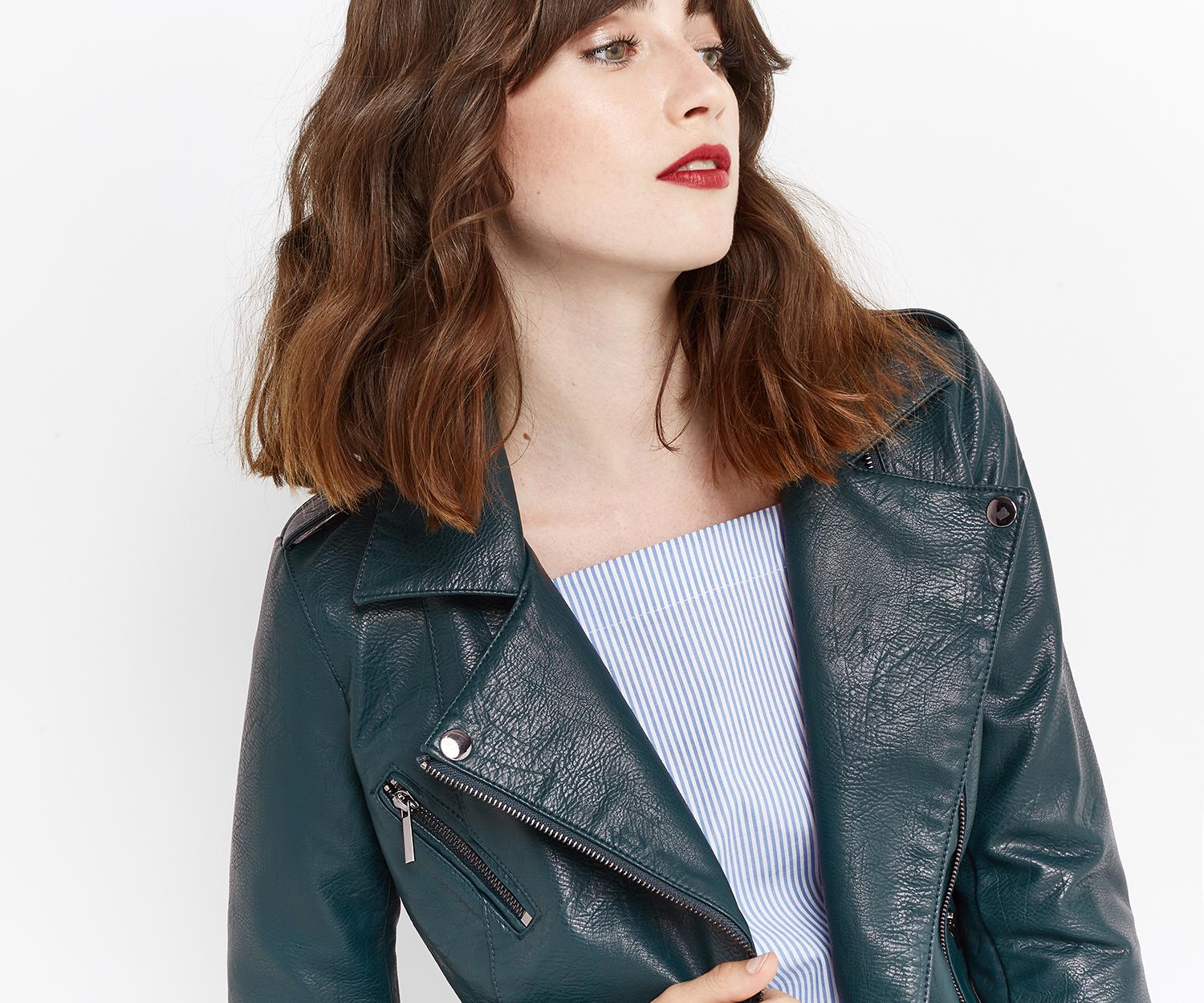 Oasis Lucy Faux Leather Biker Jacket Lyst Gallery Women S Biker Jackets