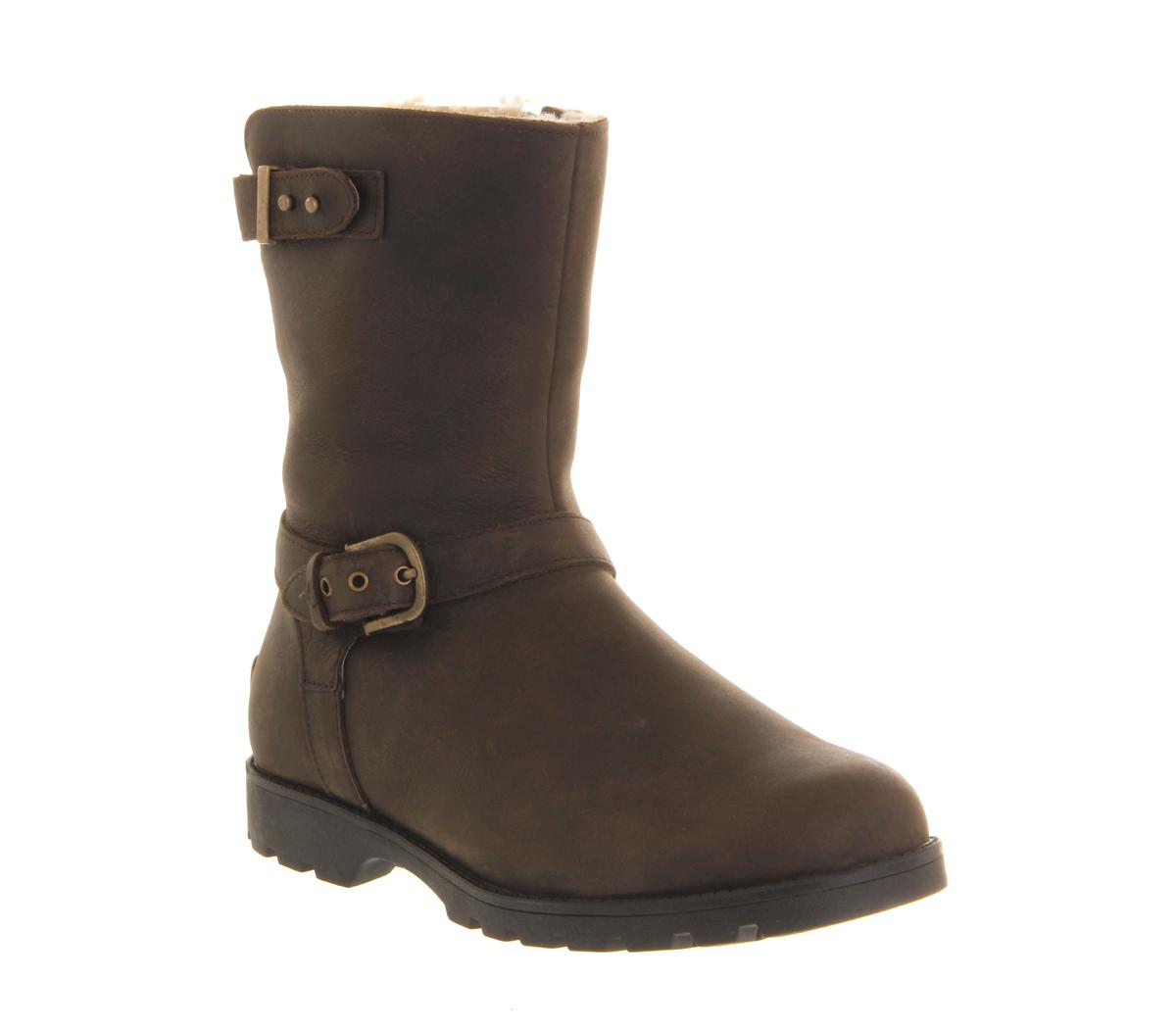 brown biker boots size 5