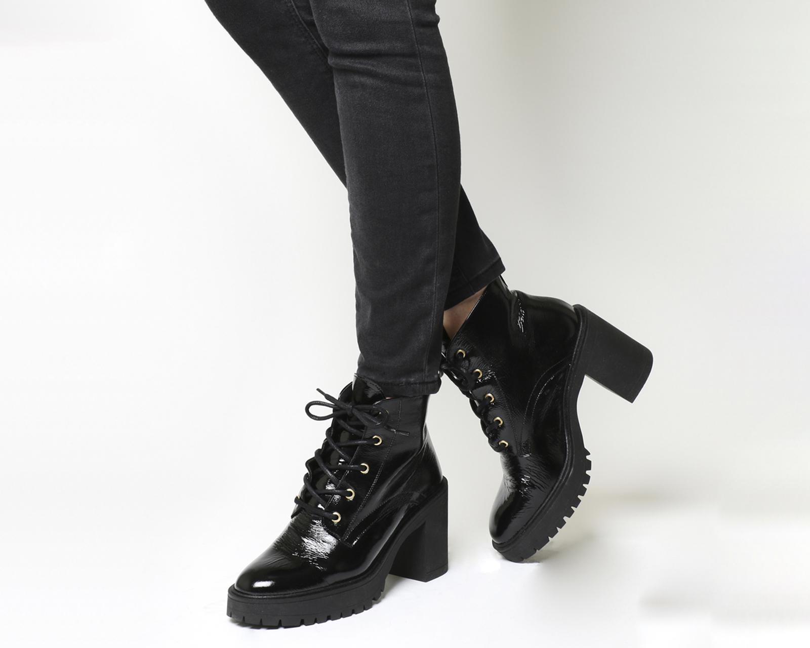 Lyst Office Lemonade Chunky Lace Up Boots In Black Gallery