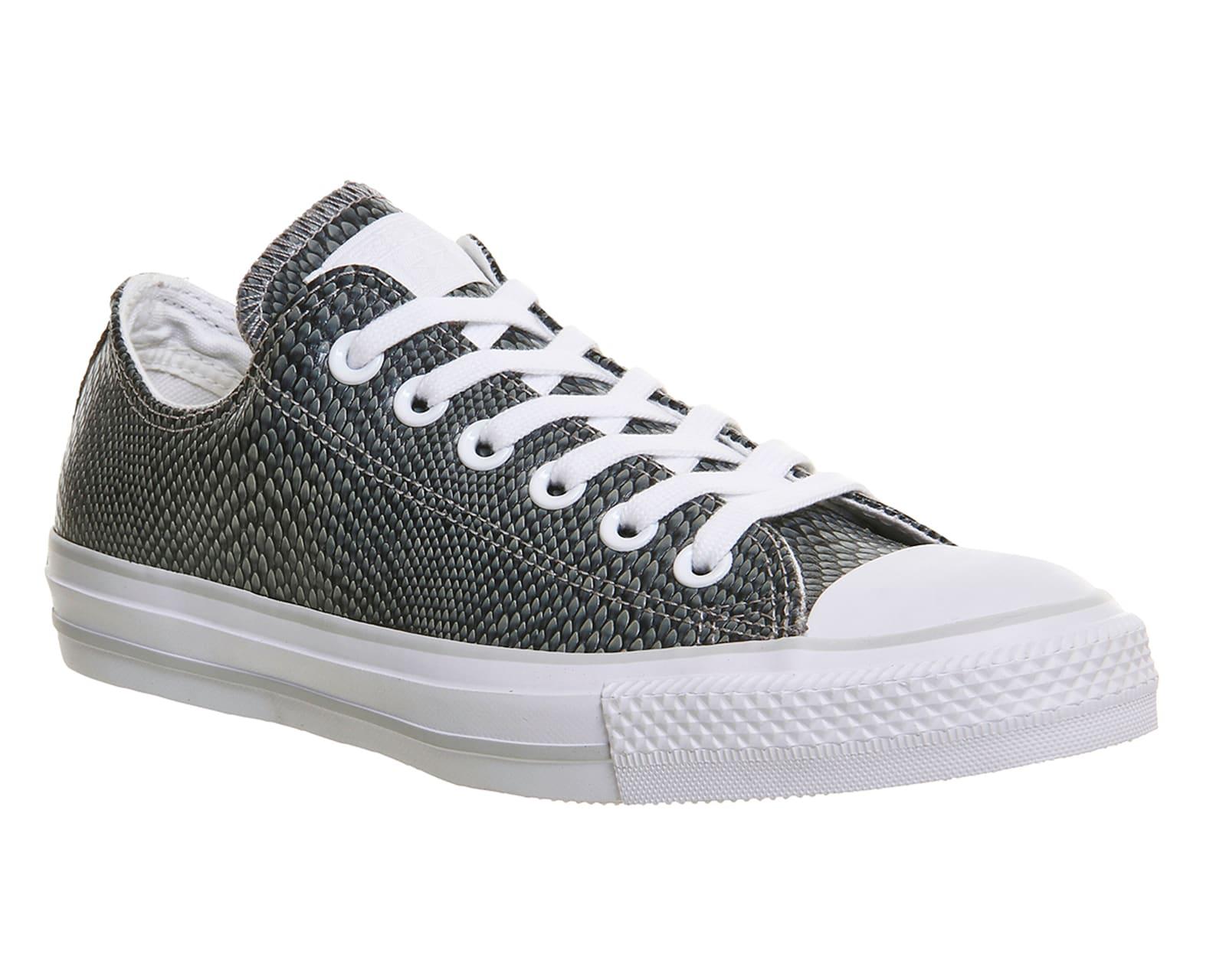 Converse All Star Low Leather In Gray For Men Lyst Gallery