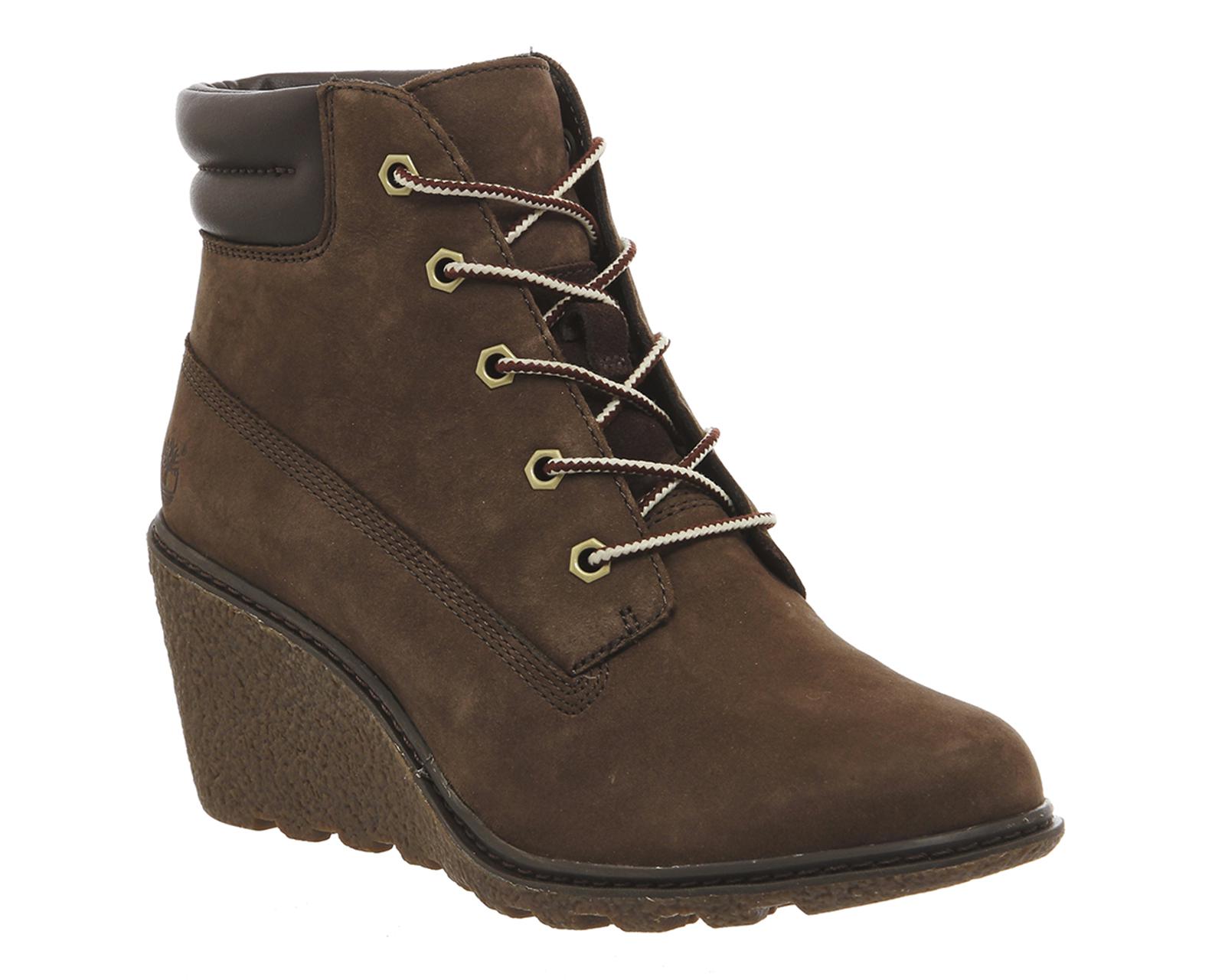 Lyst - Timberland Amston 6 Inch Wedge Ankle Boots in Brown