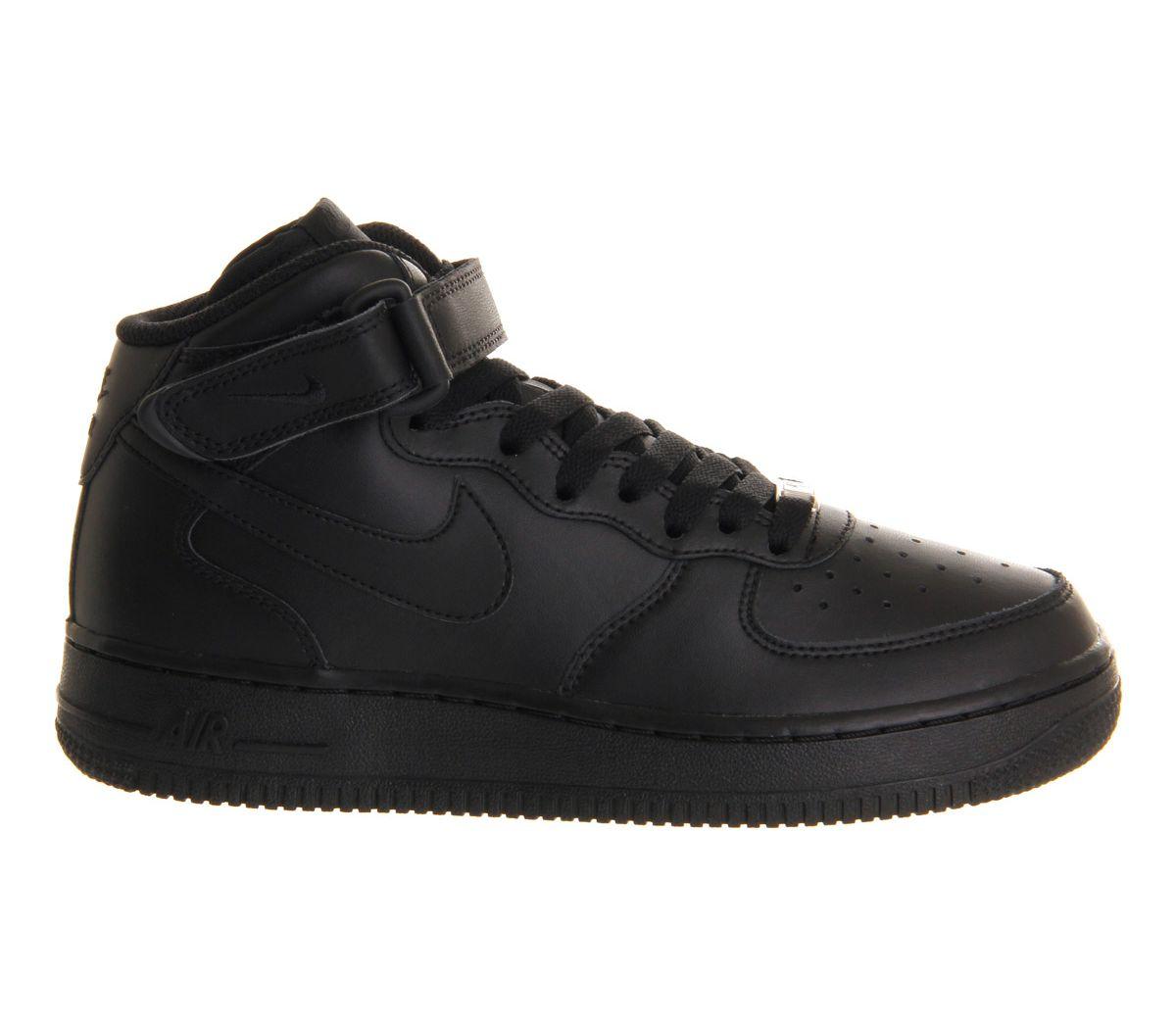 Nike Air Force Mid '07 Leather High-Top Sneakers in Black - Lyst