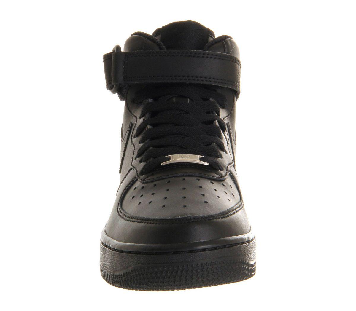 Nike Air Force Mid '07 Leather High-Top Sneakers in Black - Lyst