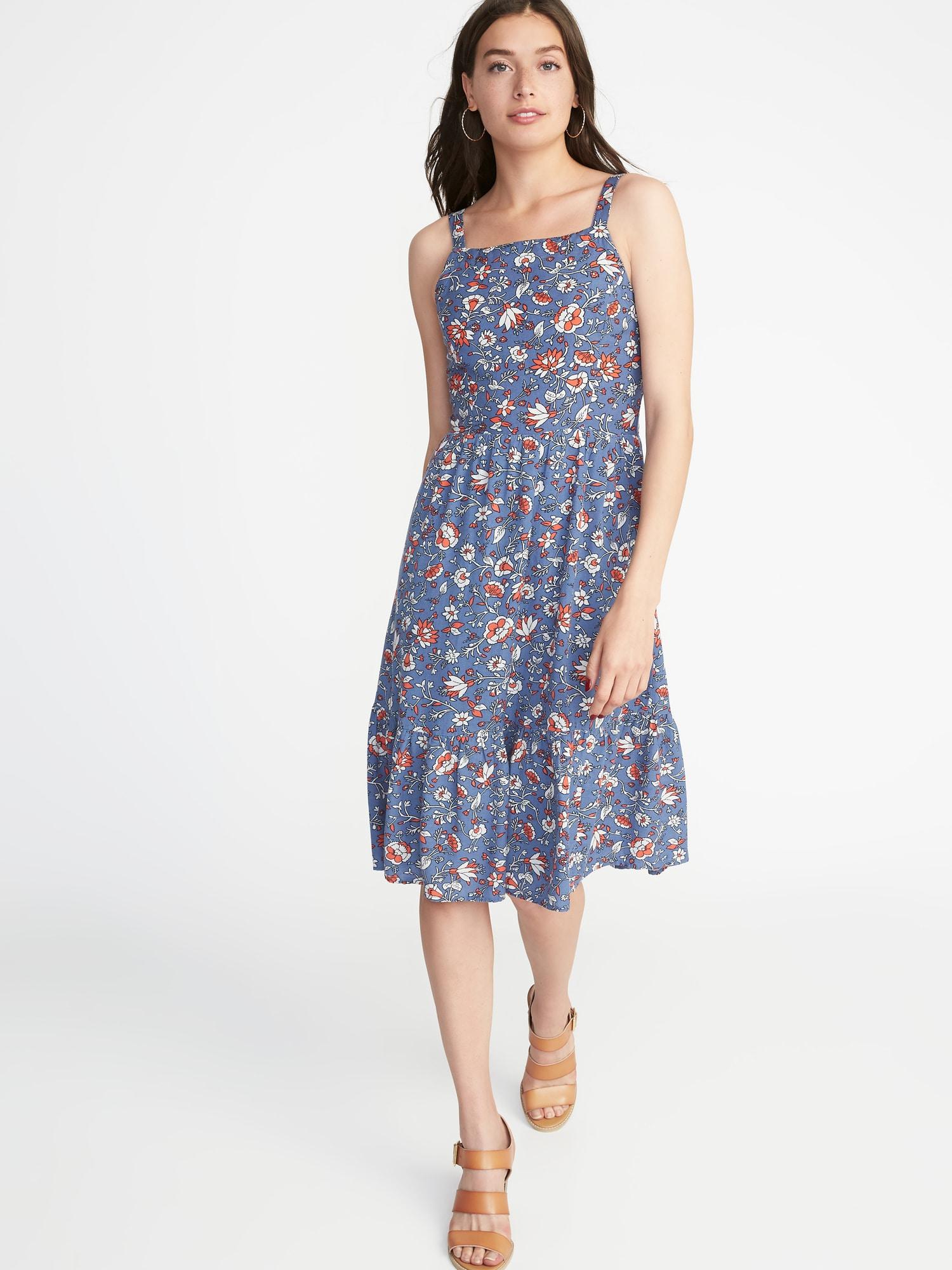 blue floral dress old navy