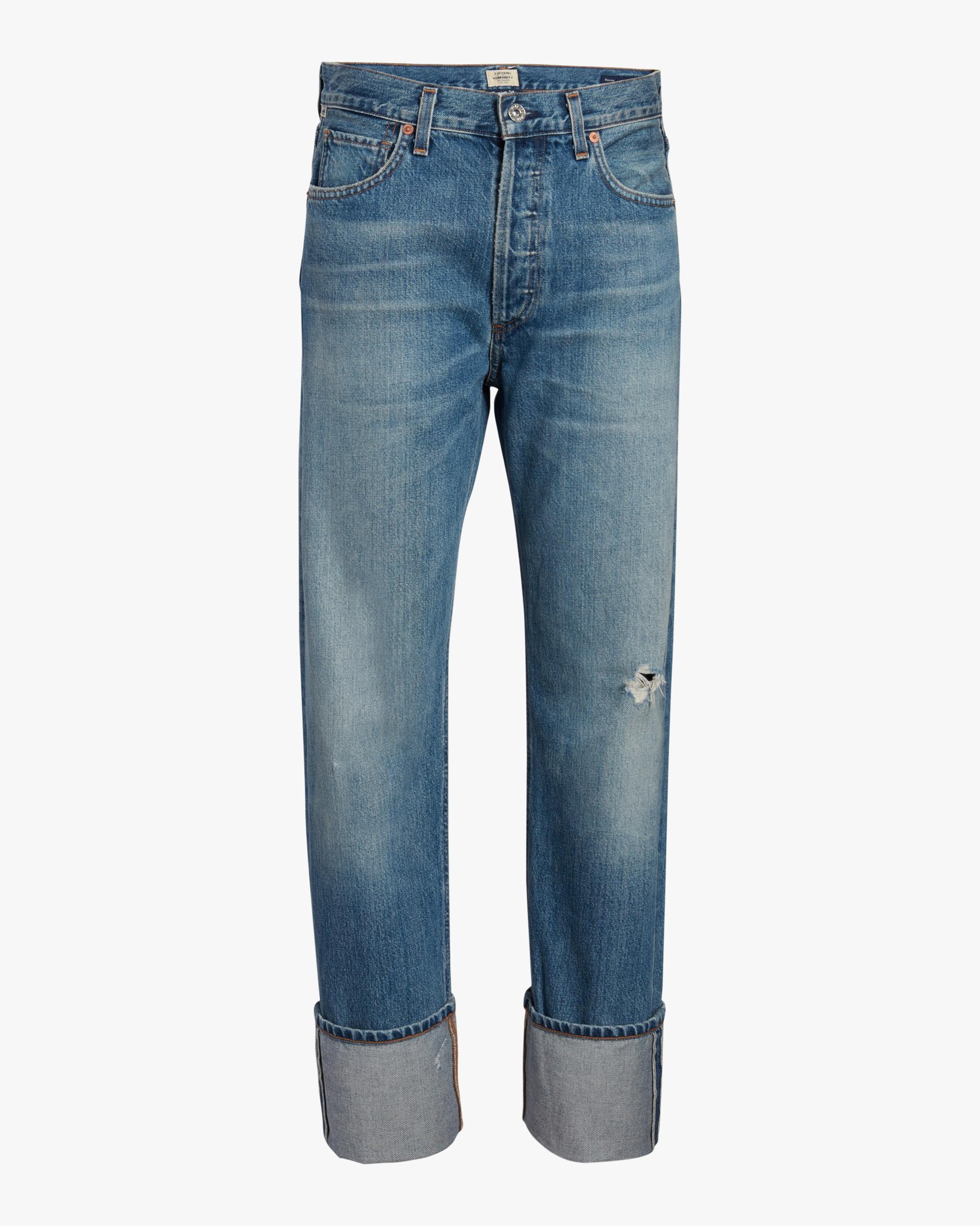 Citizens of Humanity Denim Reese Cuffed Straight Leg Jeans in Blue - Lyst