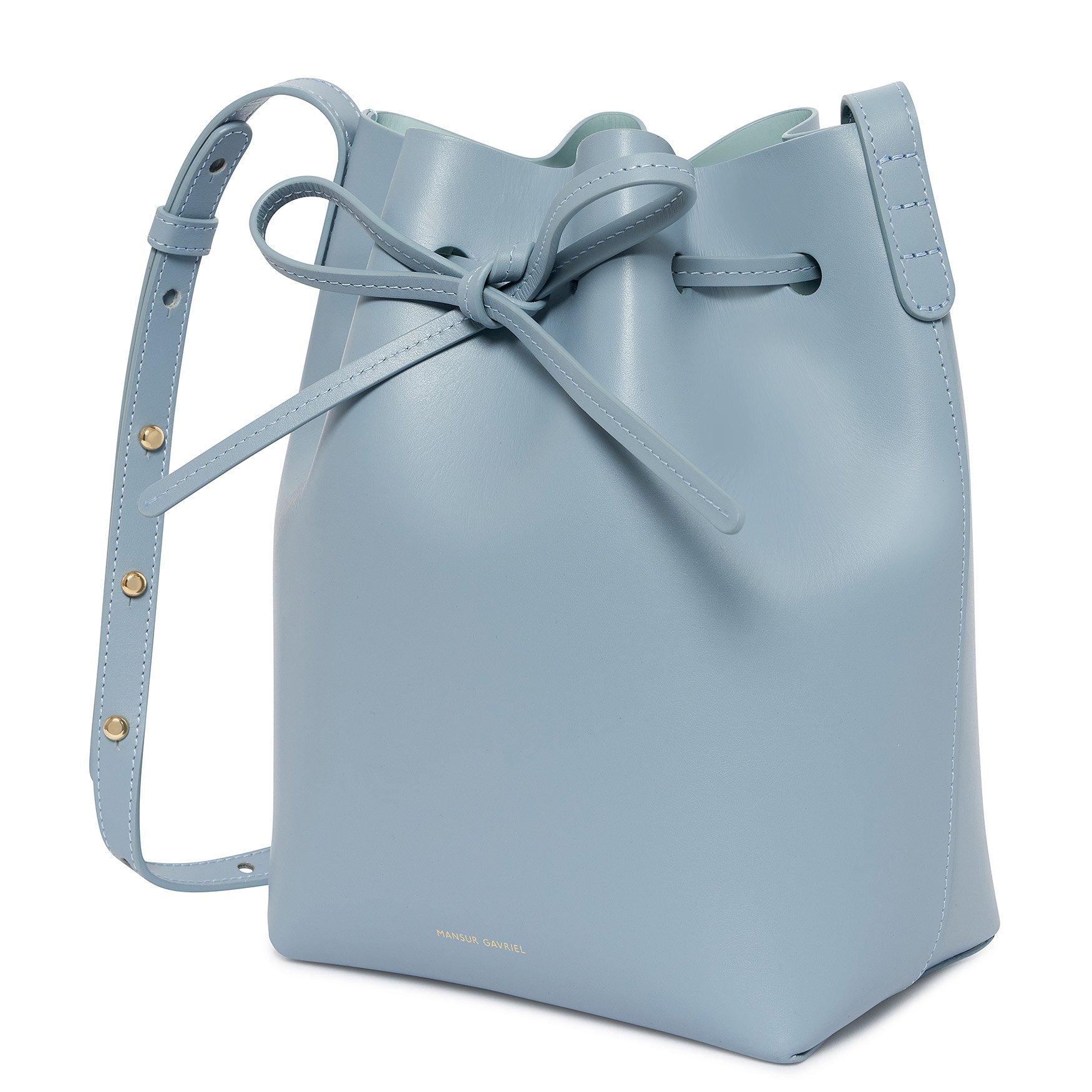 Mansur Gavriel Calf Mini Bucket Bag - Grey Blue in Blue - Lyst