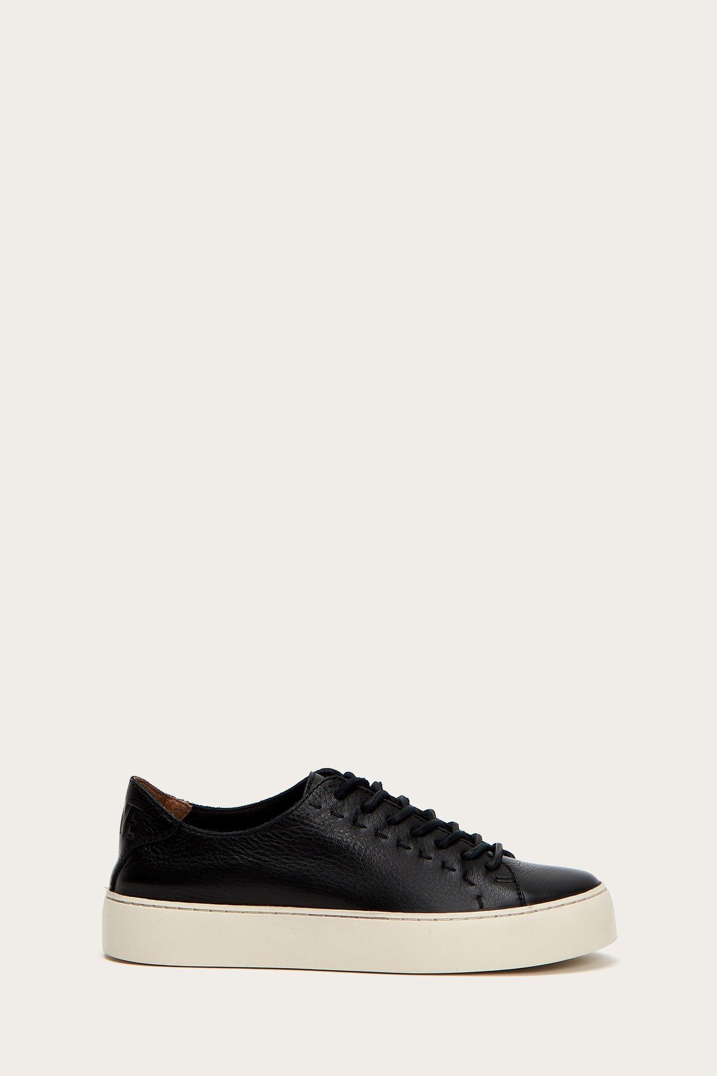 frye lena zip low black