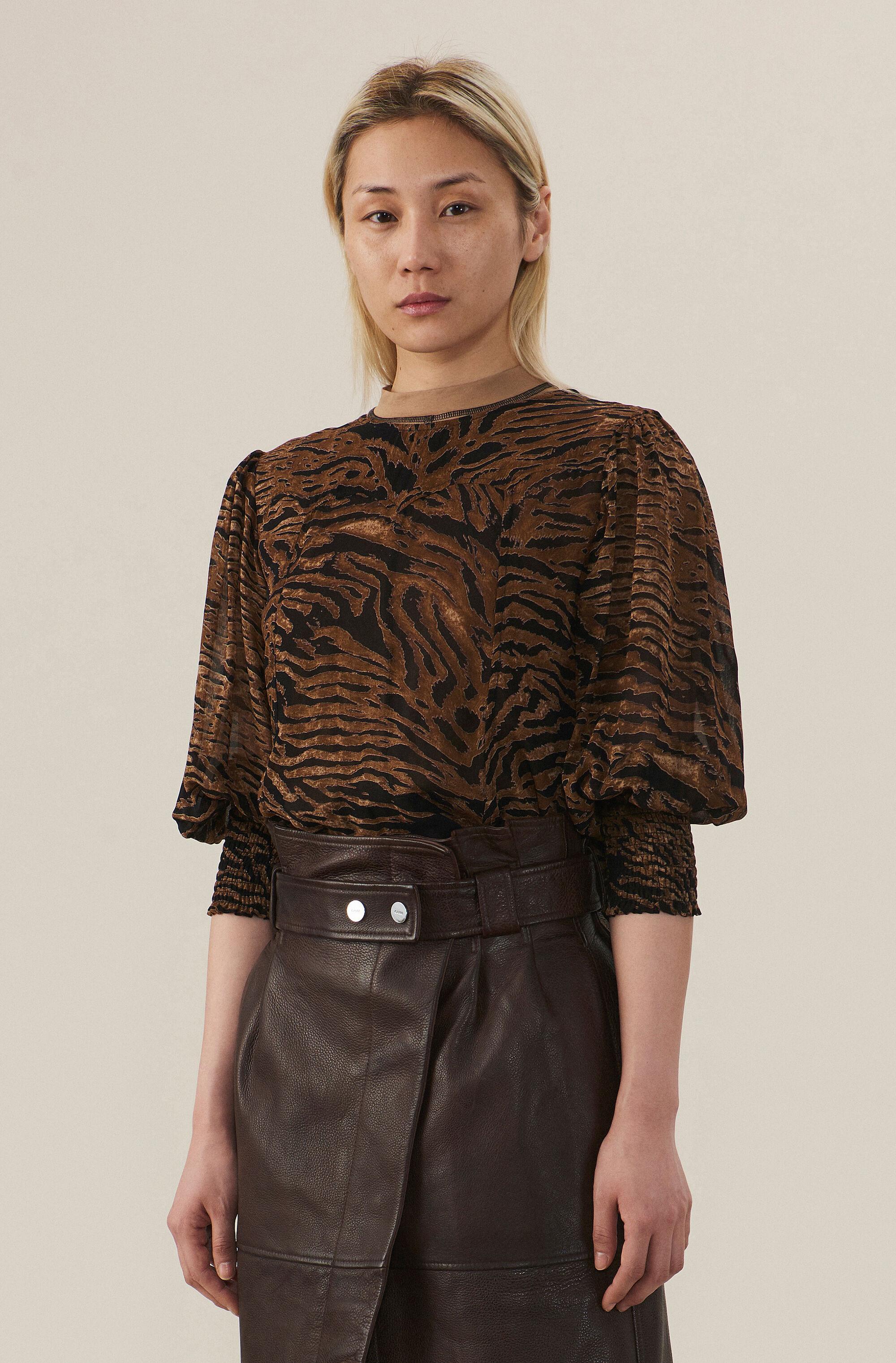 ganni georgette blouse