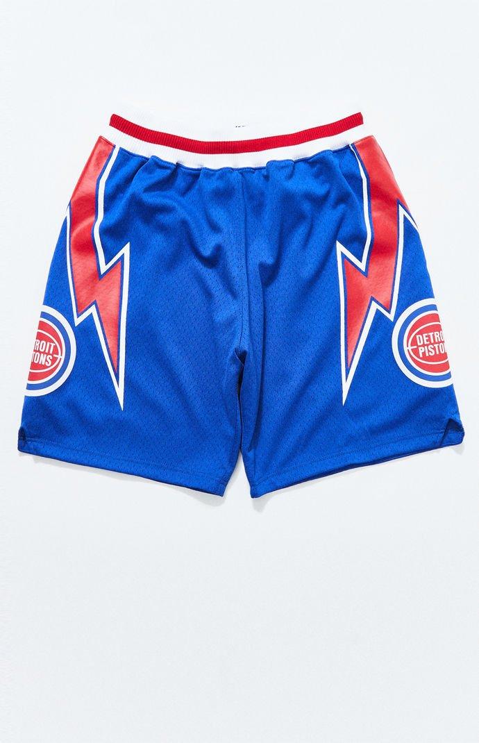 Lyst - Mitchell & Ness Detroit Pistons Authentic Nba Shorts in Blue for Men
