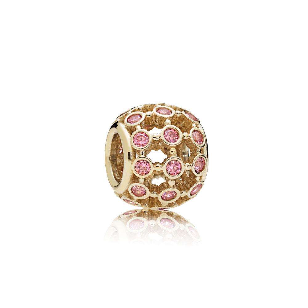 Lyst - PANDORA In The Spotlight Openwork Charm in Pink