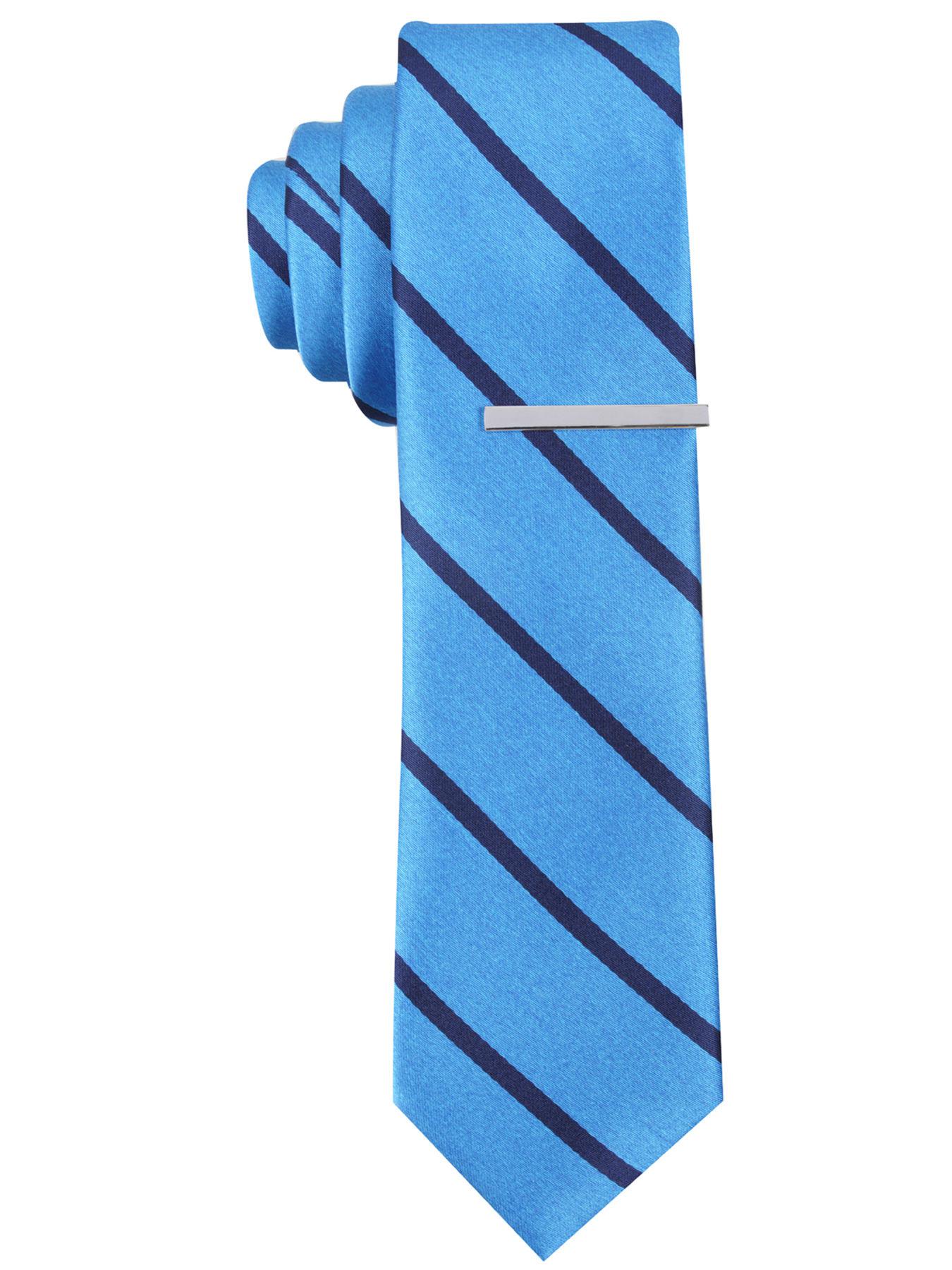 Perry Ellis Slim Harlech Stripe Tie in Blue for Men - Lyst