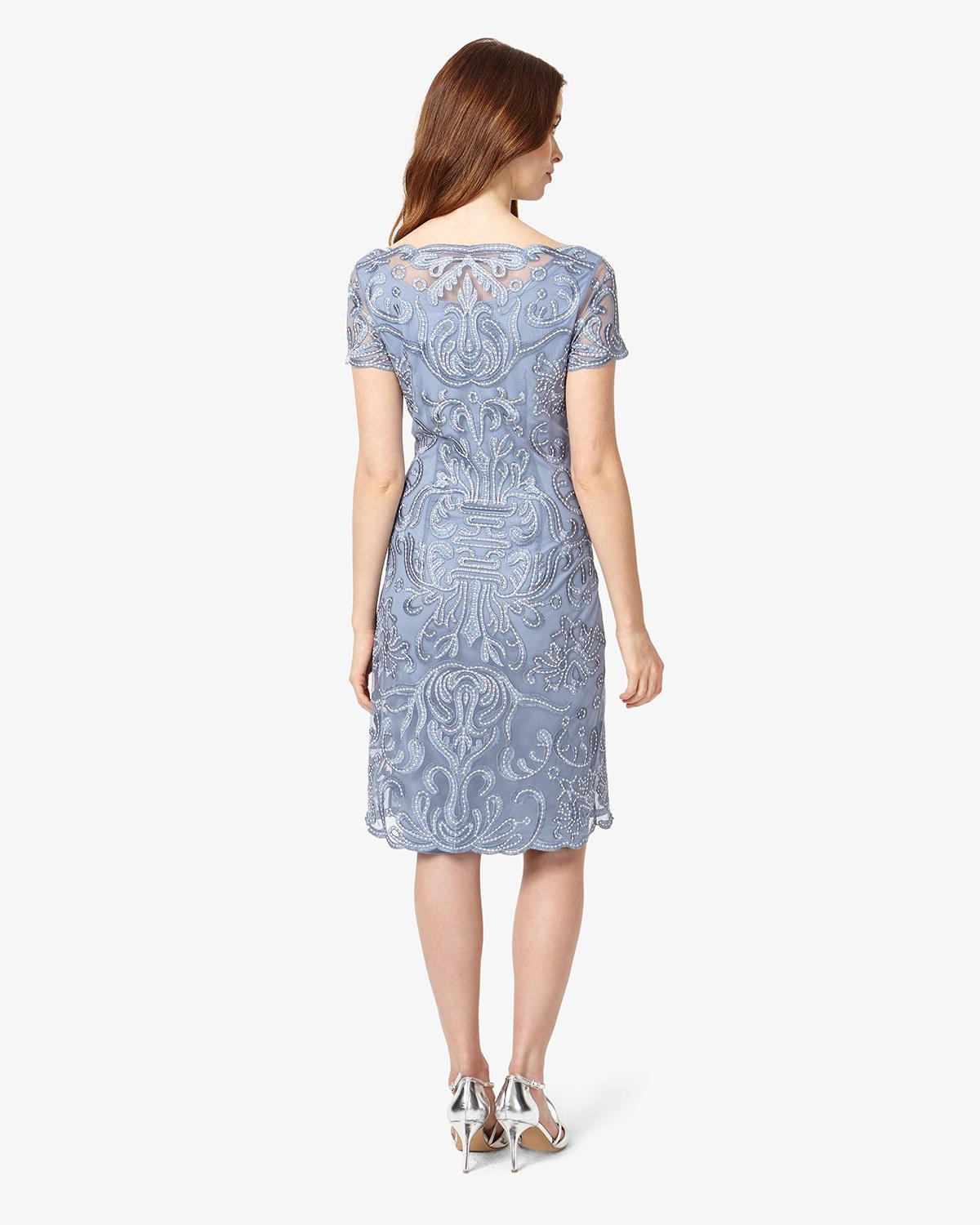 Lyst - Phase Eight Talia Embroidered Dress in Blue