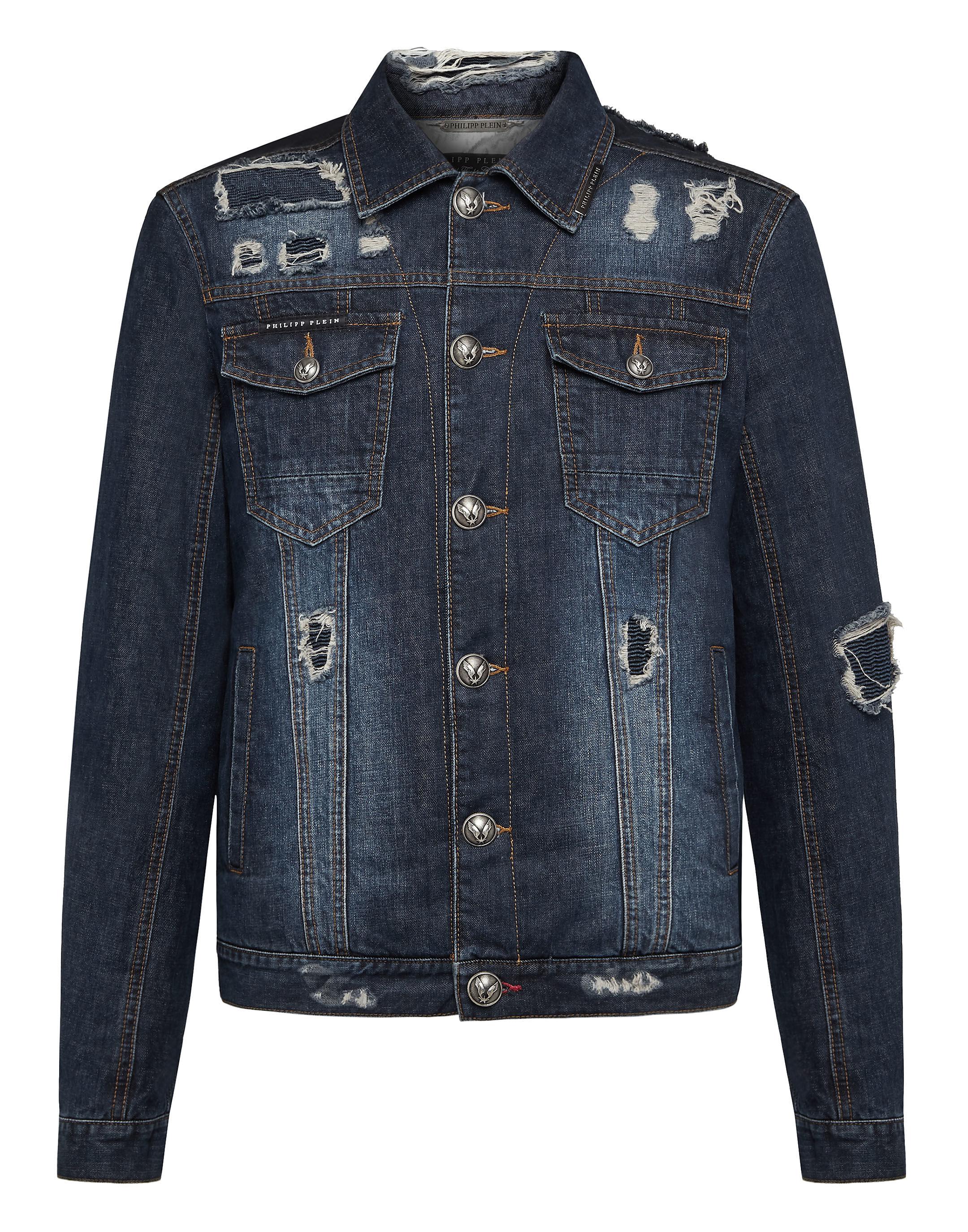 Lyst  Philipp Plein Denim Jacket Statement in Blue for Men