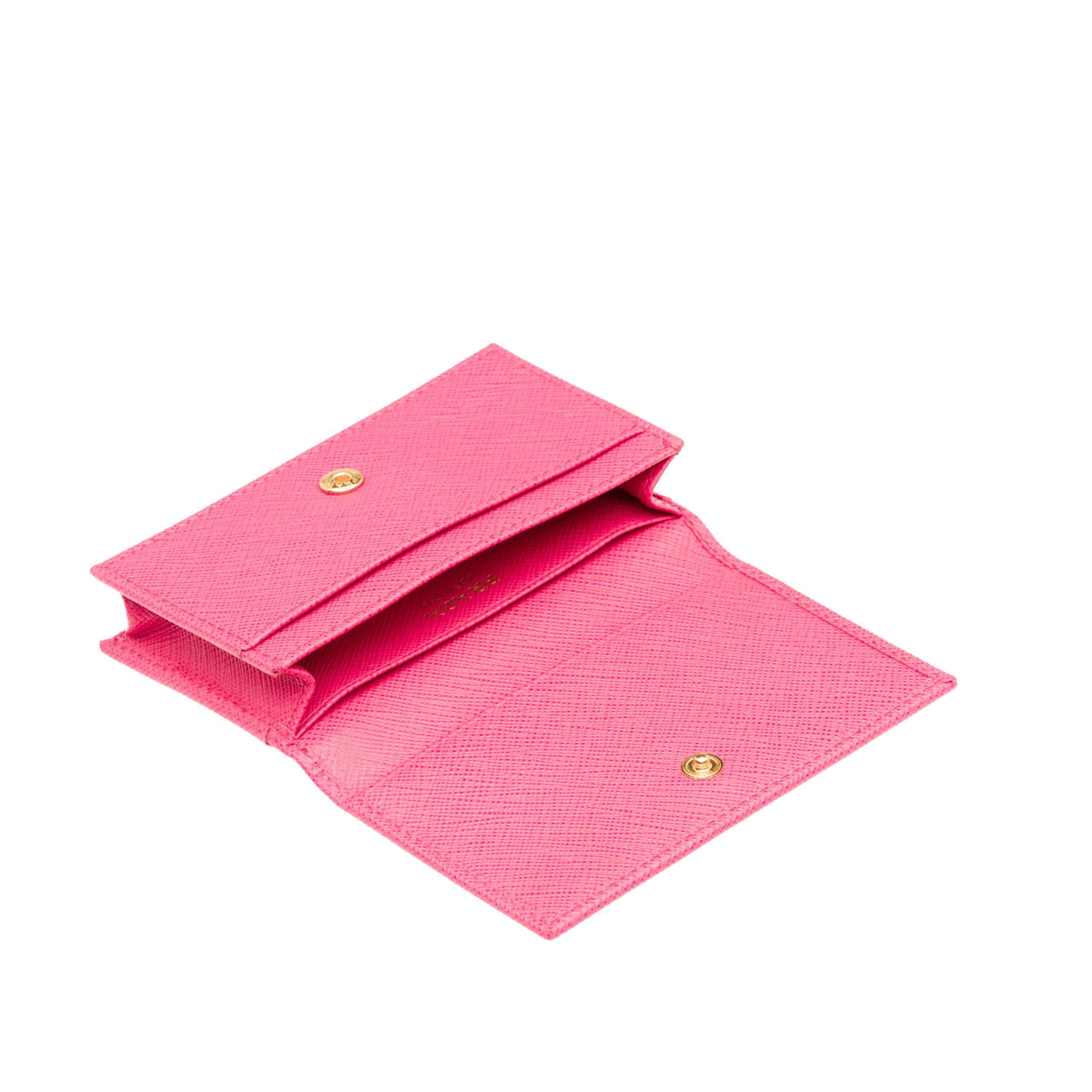 pink prada card holder