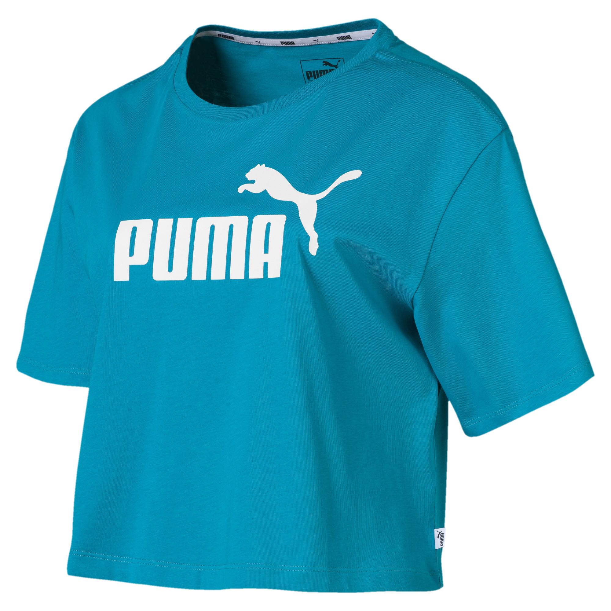 Lyst - PUMA Women's Cropped Logo Tee in Blue