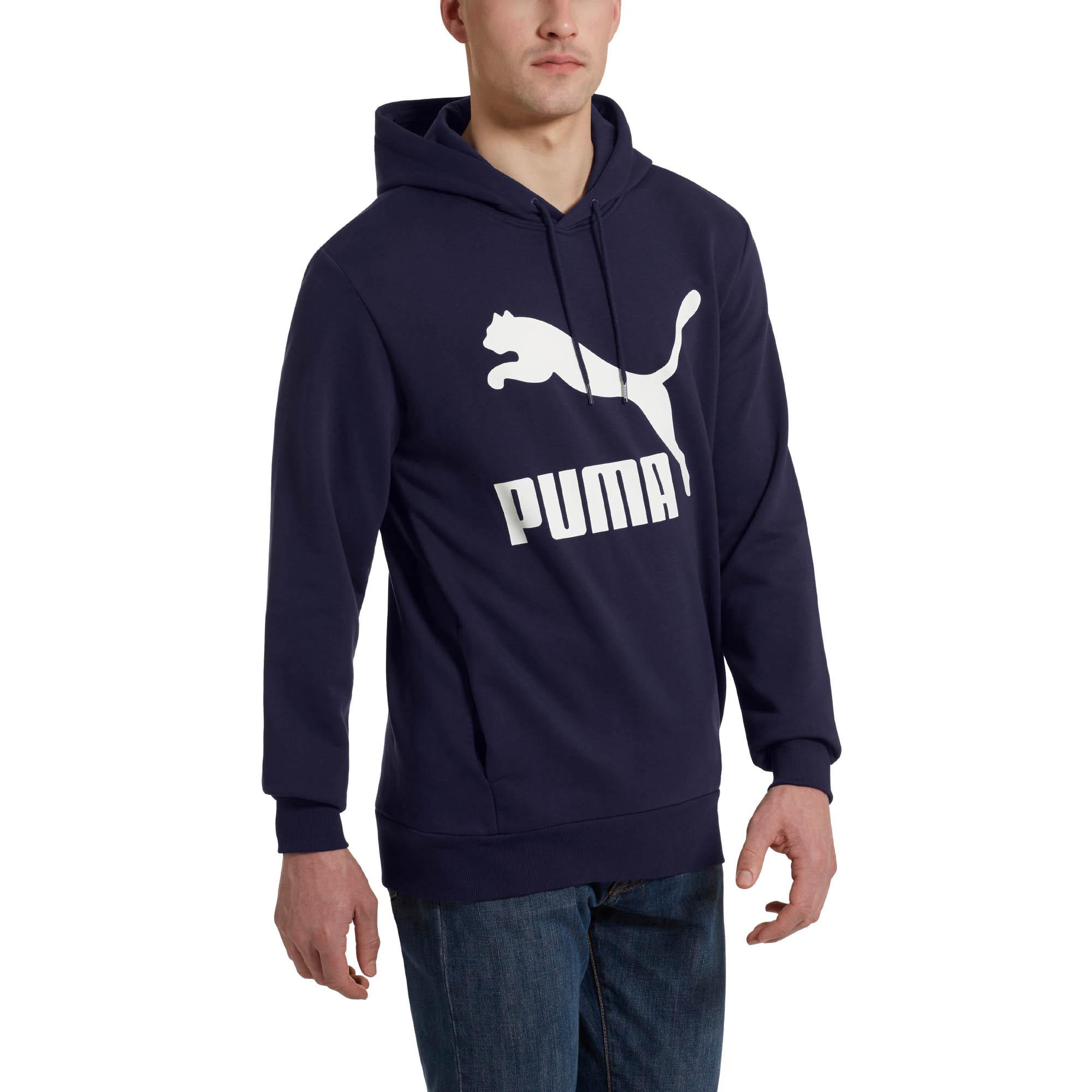 PUMA Cotton Classics Men's Logo Hoodie in 06 (Blue) for Men - Lyst