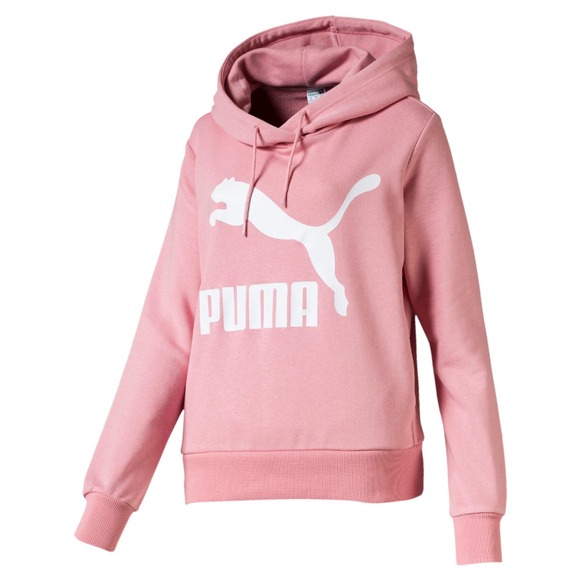 PUMA Cotton Classics Women's Logo Hoodie in Pink - Lyst