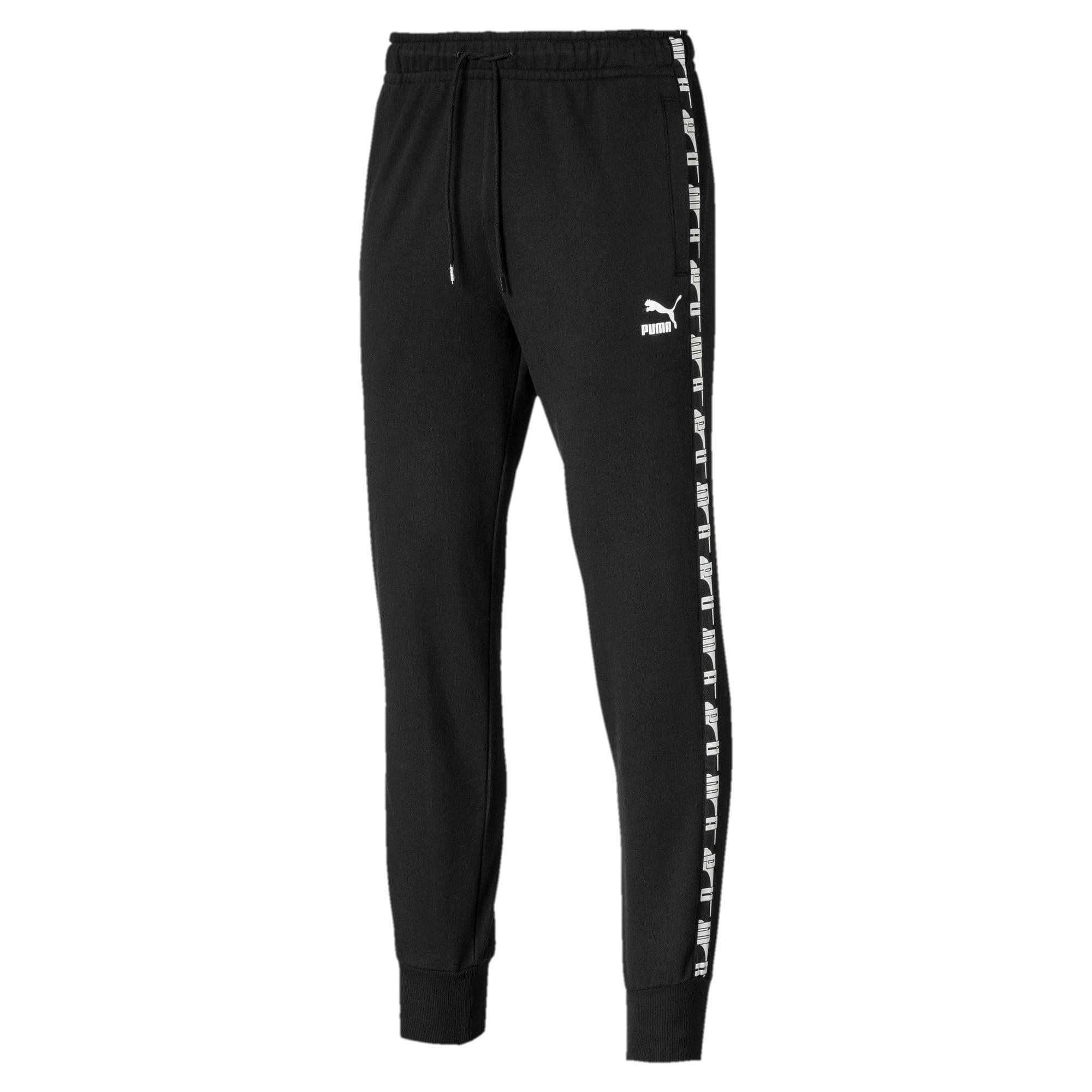 puma black and white sweatpants