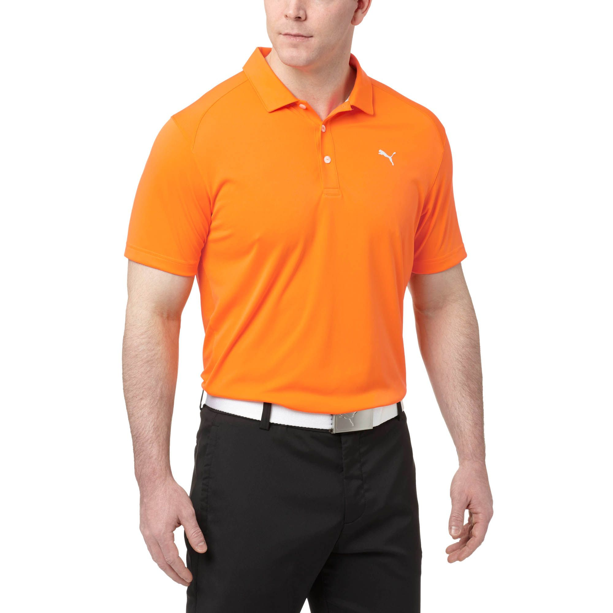 Puma Pounce Golf  Polo  Shirt in Orange  for Men Lyst