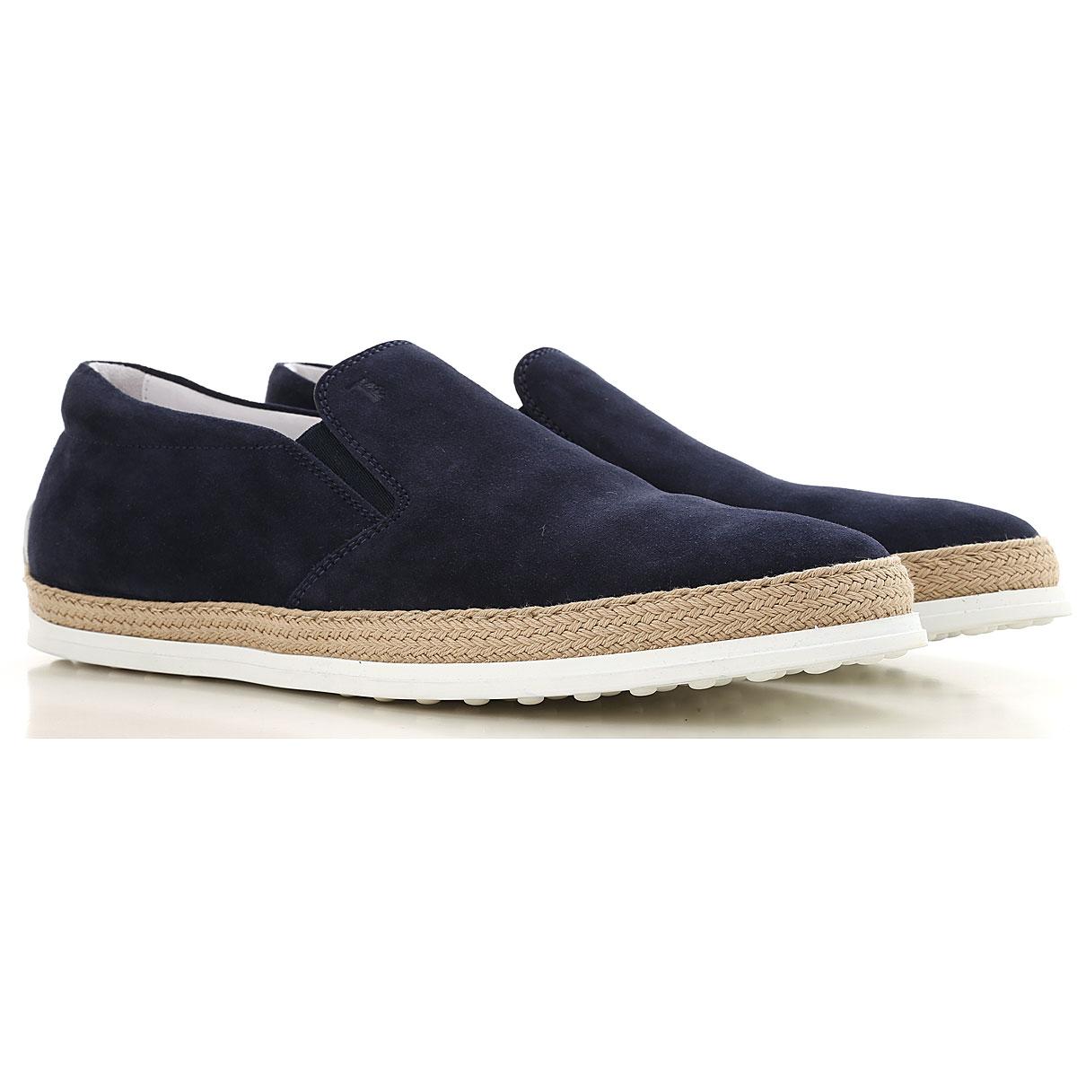 Tod's Suede Slip On Sneakers in Blue for Men - Lyst