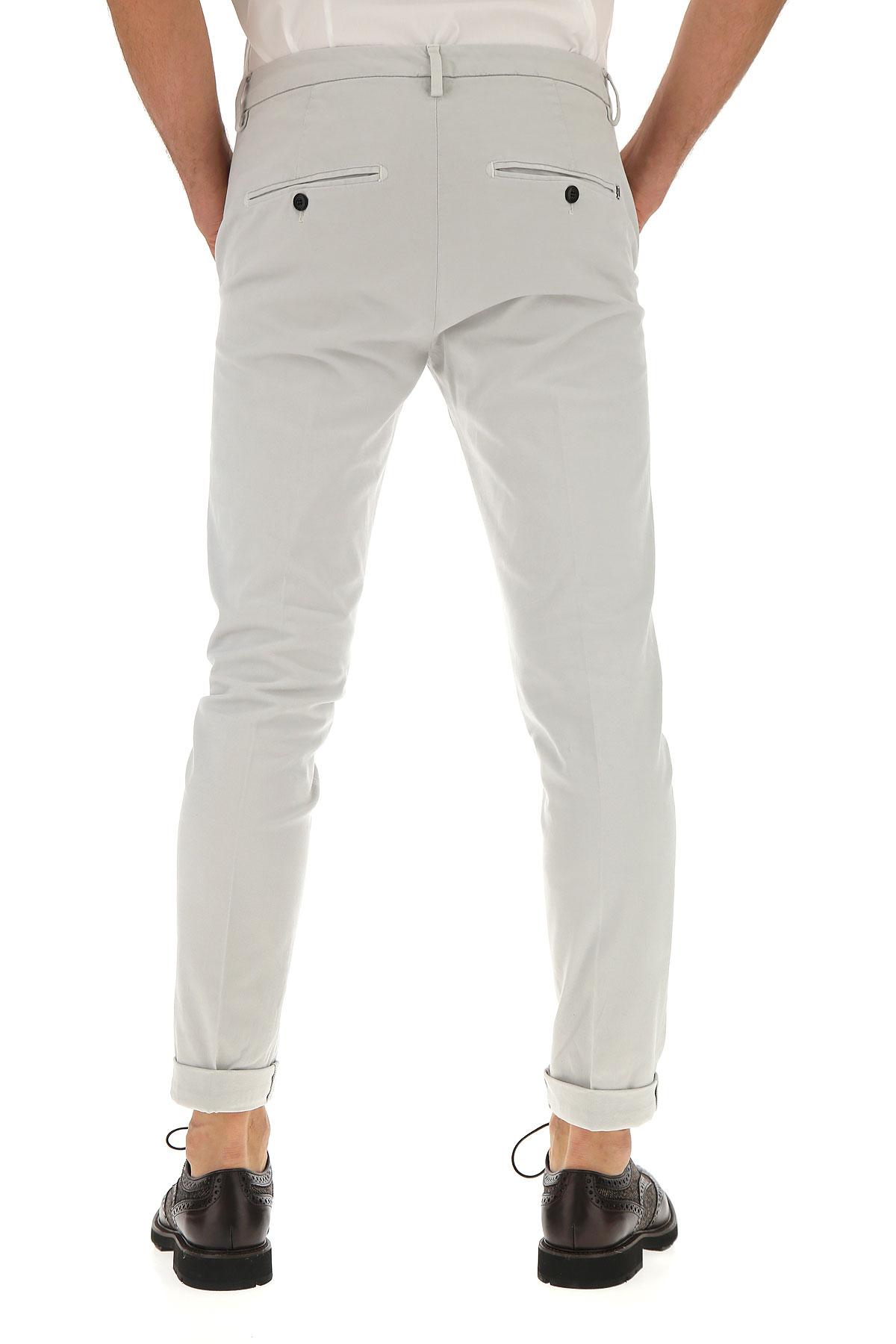 Dondup Cotton Pants For Men in Ice Grey (Gray) for Men - Lyst