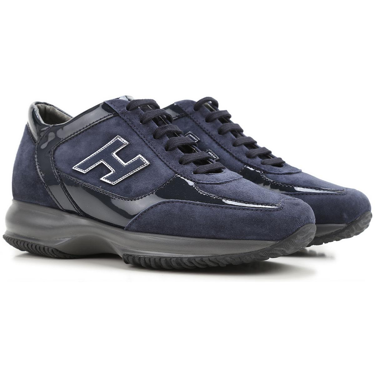 Hogan Leather Sneakers For Women On Sale in Navy (Blue) - Lyst