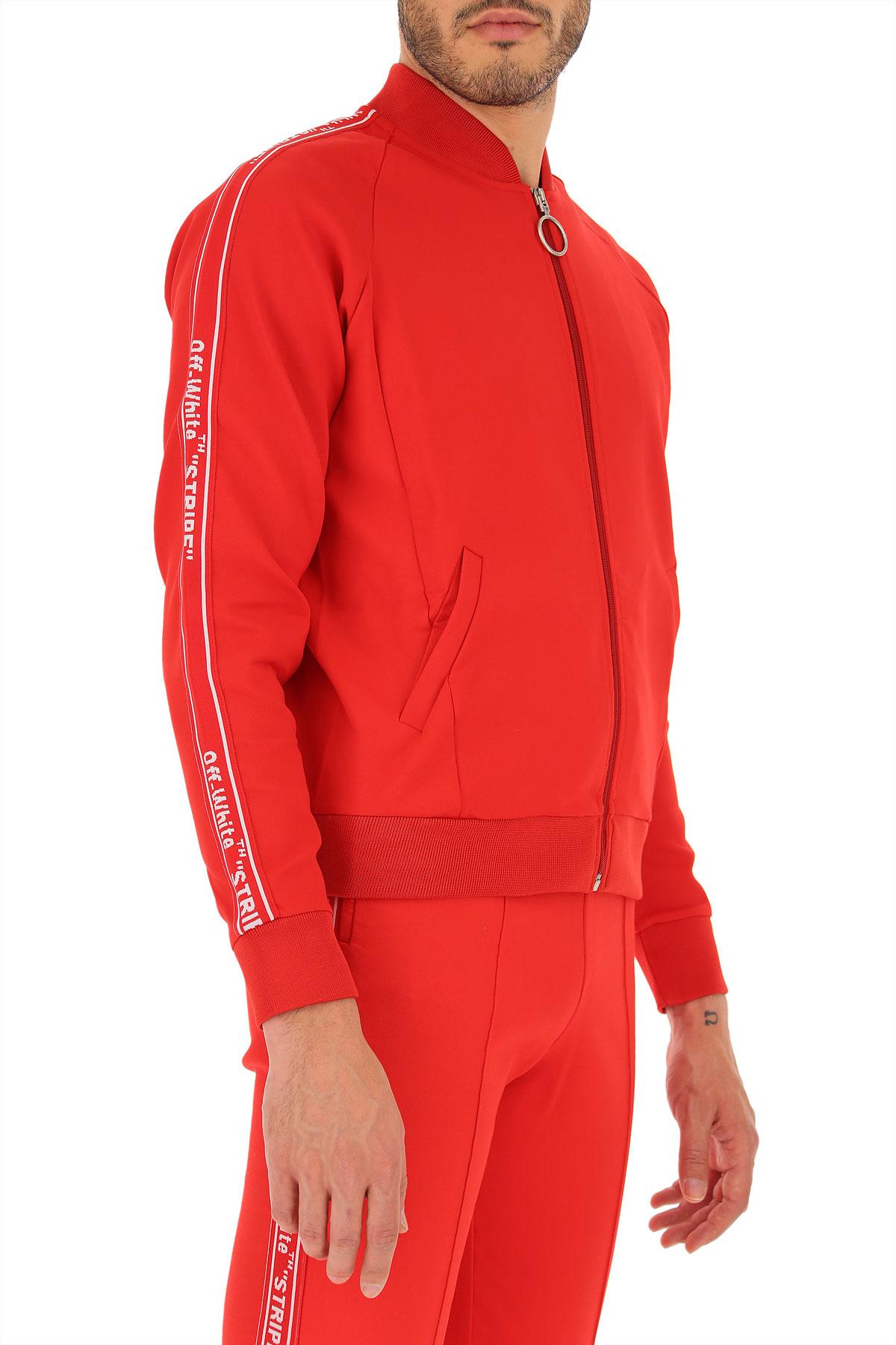 Off-White c/o Virgil Abloh Sweatshirt For Men On Sale in Red for Men - Lyst