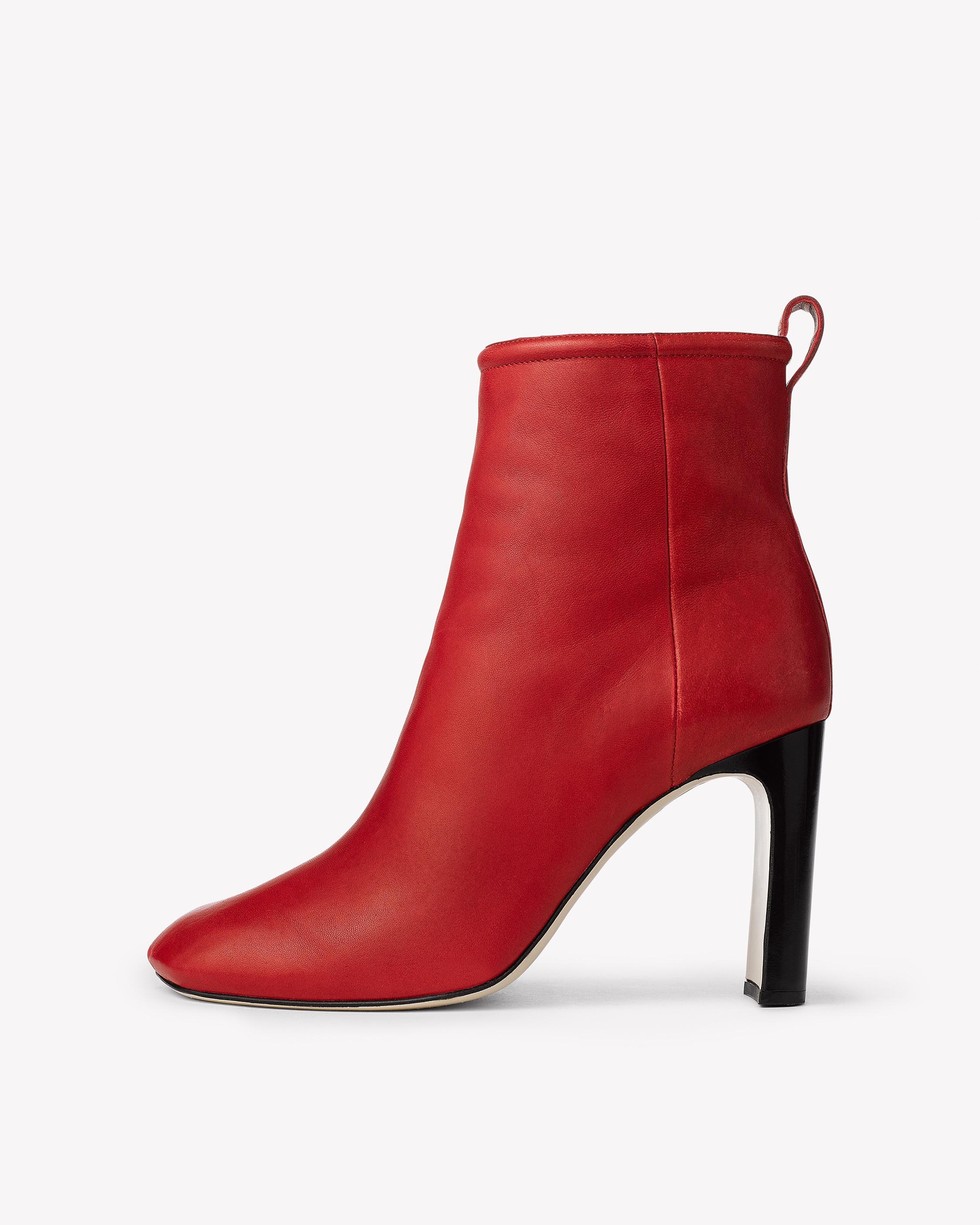 Rag & Bone Ellis Leather Ankle Boots in Red - Lyst