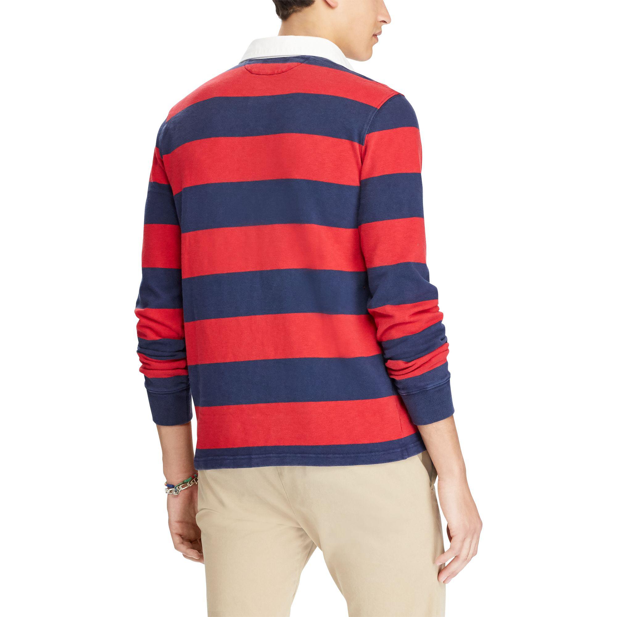 Polo Ralph Lauren Rubber The Iconic Rugby Shirt in Blue for Men Lyst