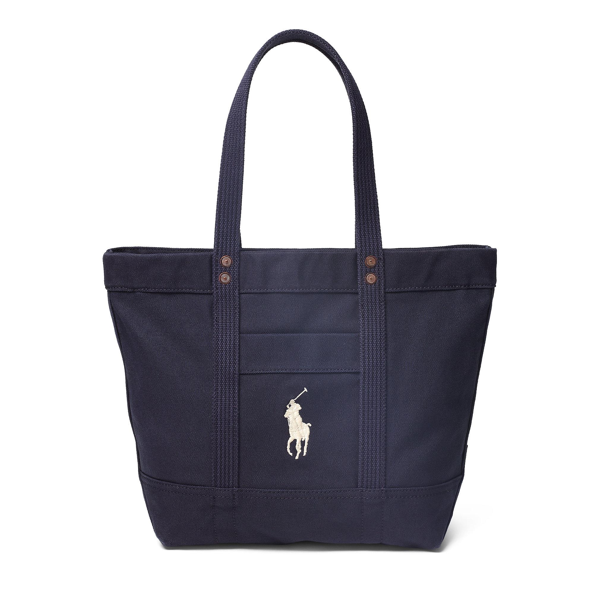 Lyst - Polo Ralph Lauren Canvas Big Pony Tote in Blue