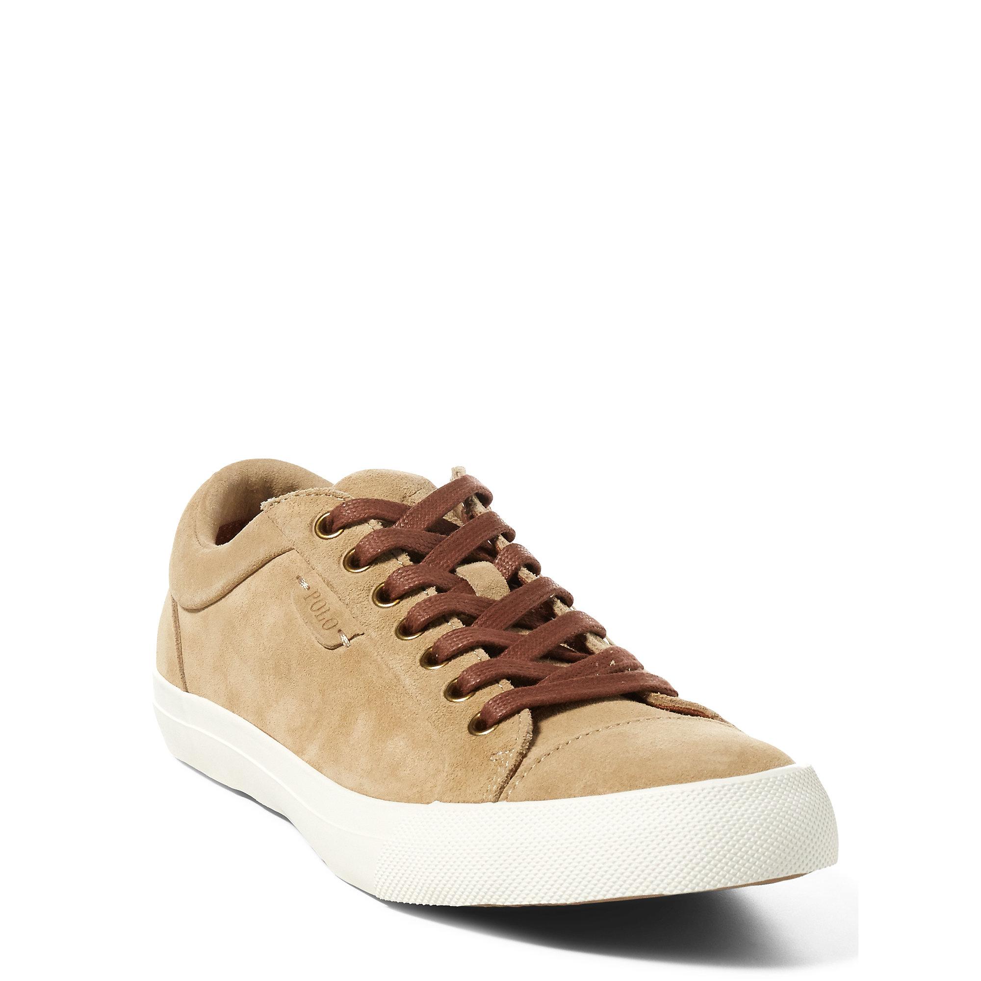 Polo ralph lauren Geffrey Suede Low-top Sneaker in Brown for Men | Lyst