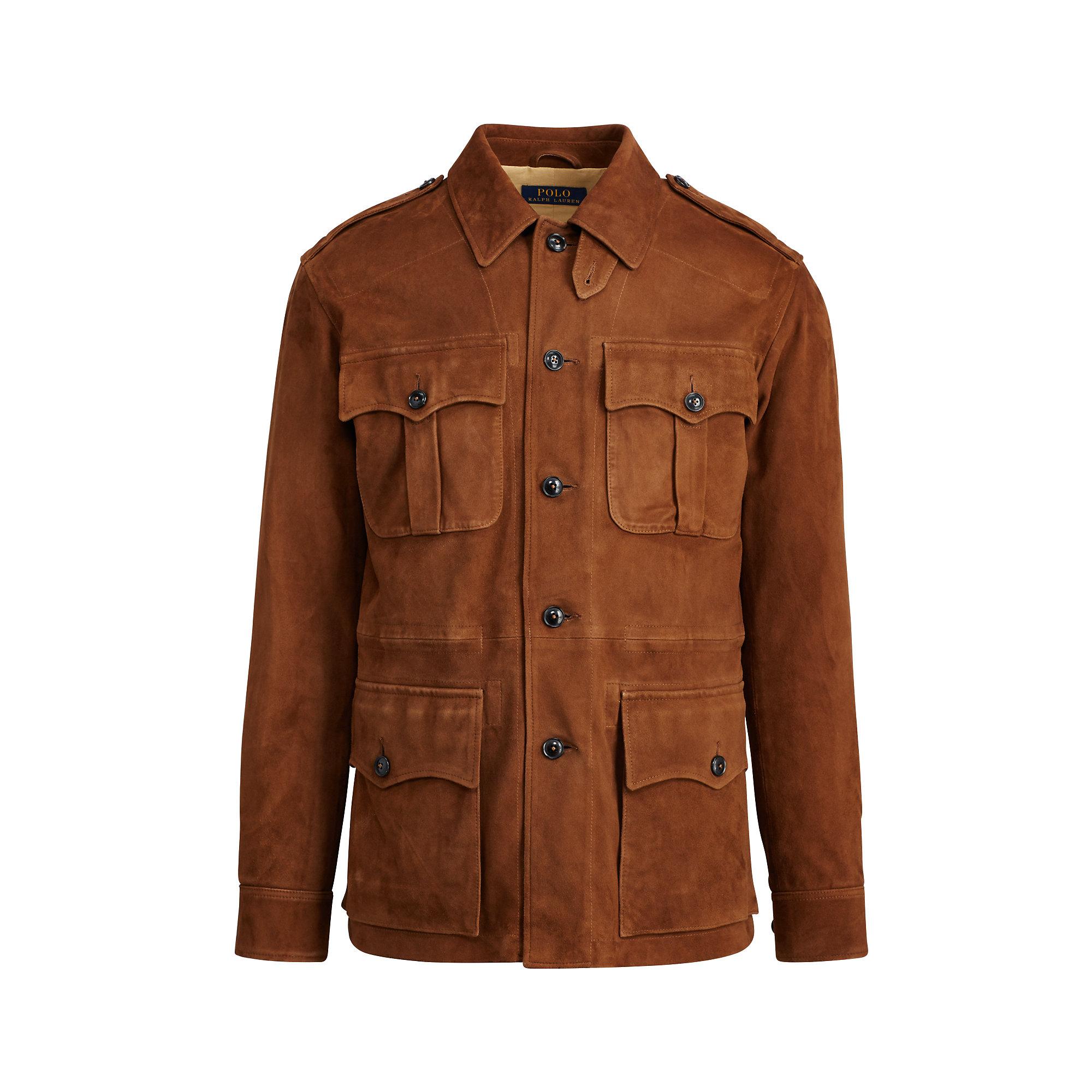 polo ralph lauren suede safari jacket