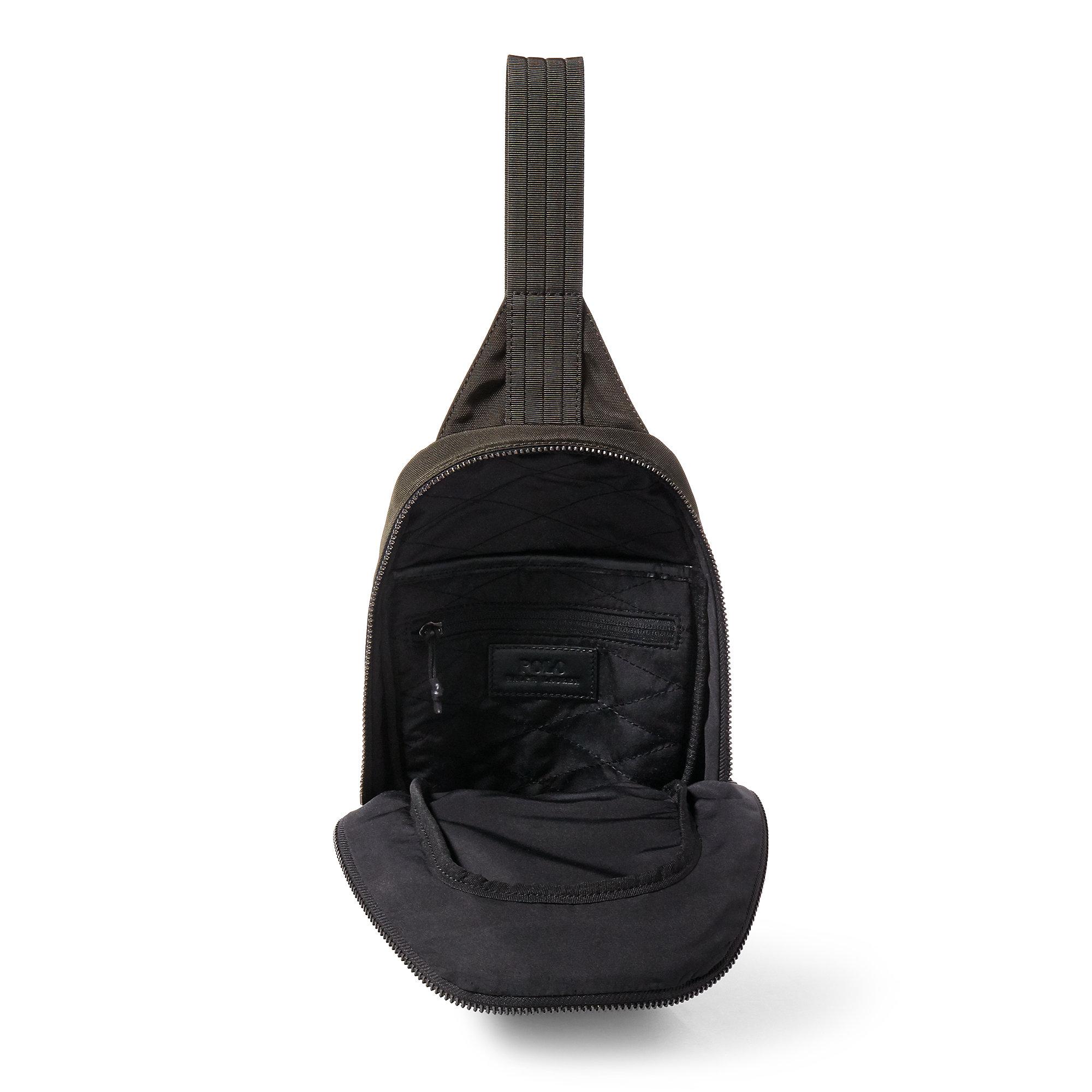 Lyst Polo Ralph Lauren Leathertrimmed Sling Bag in Green for Men