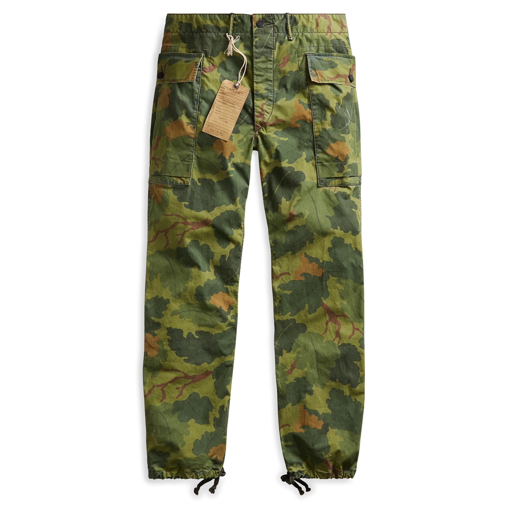 RRL Cotton Camo Poplin Cargo Pant in Green for Men - Lyst