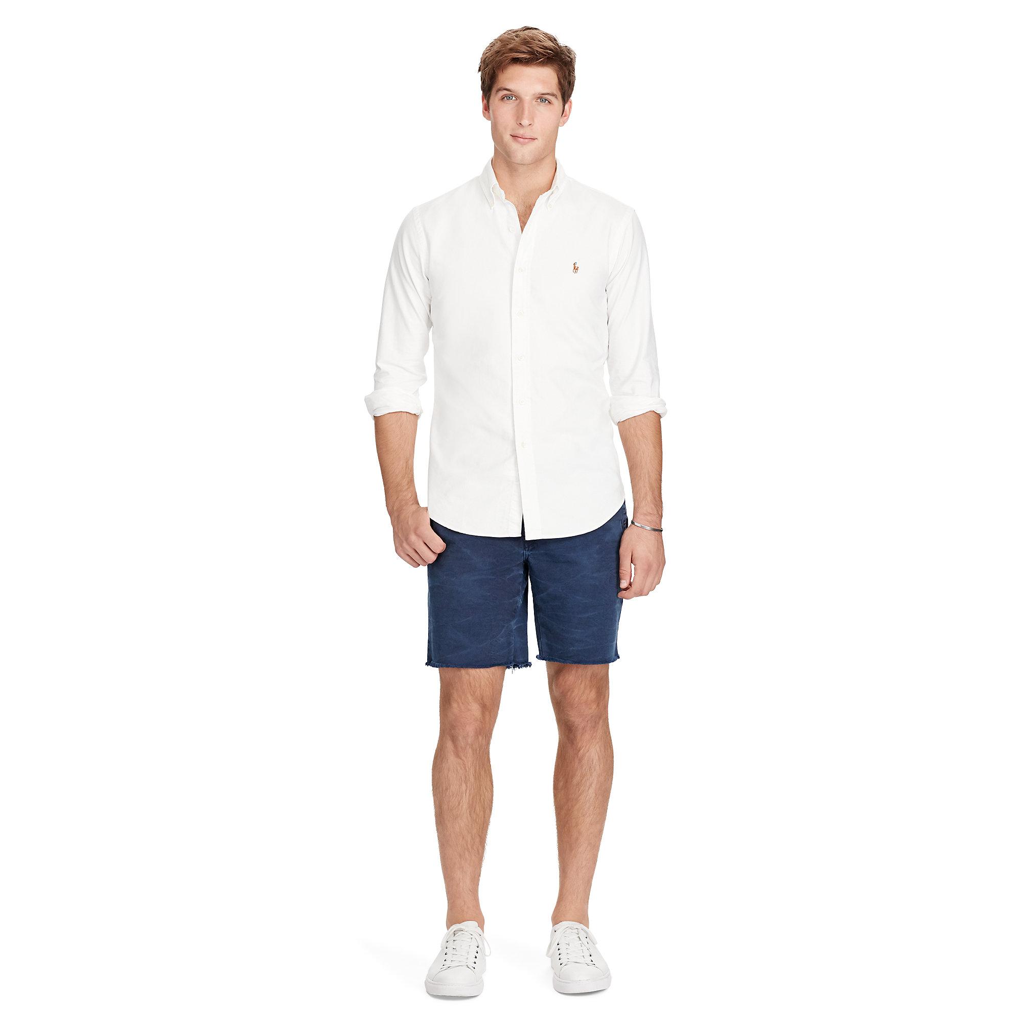 Polo ralph lauren Cotton Oxford Sport Shirt in White | Lyst