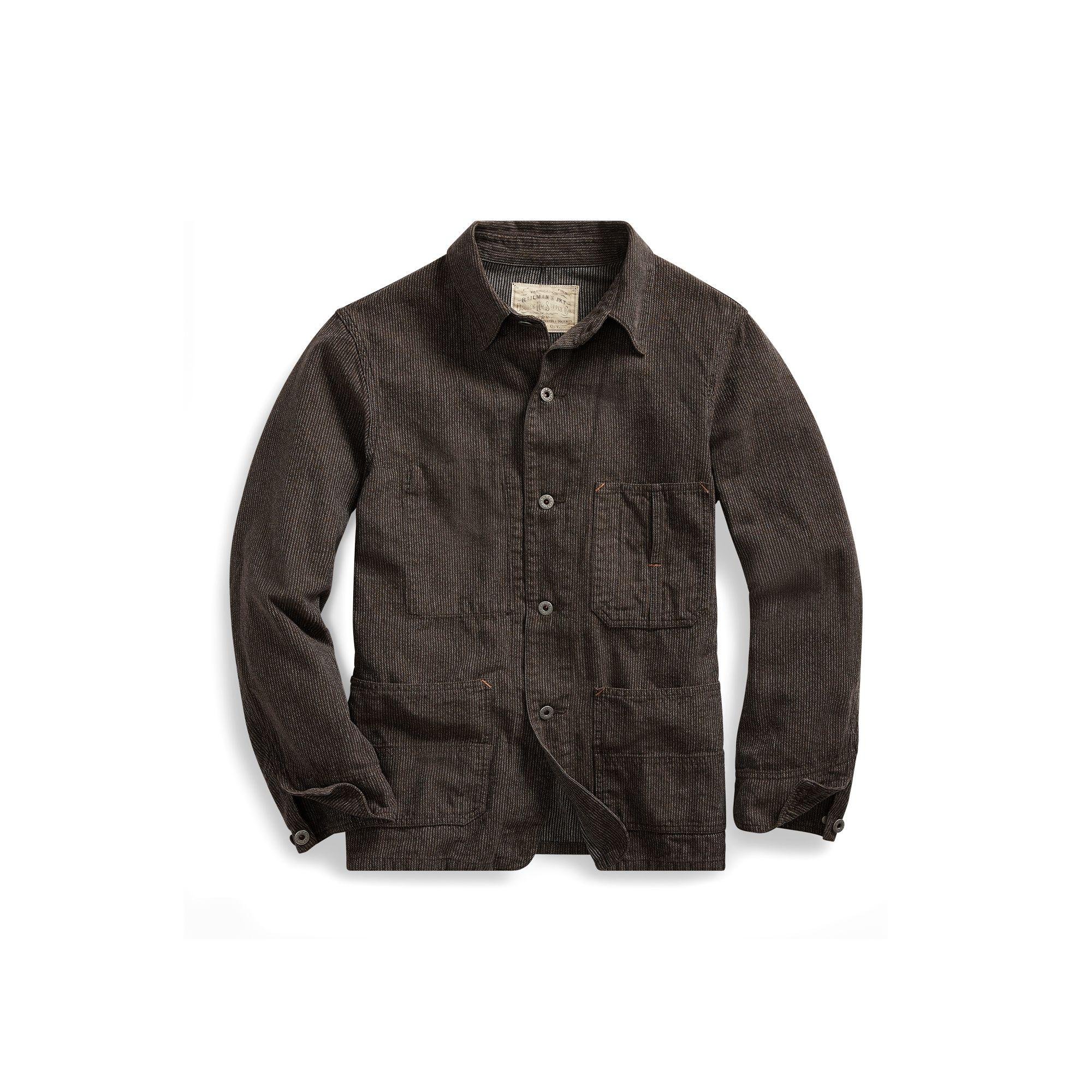 Lyst - RRL Cotton-linen Twill Work Jacket in Black for Men