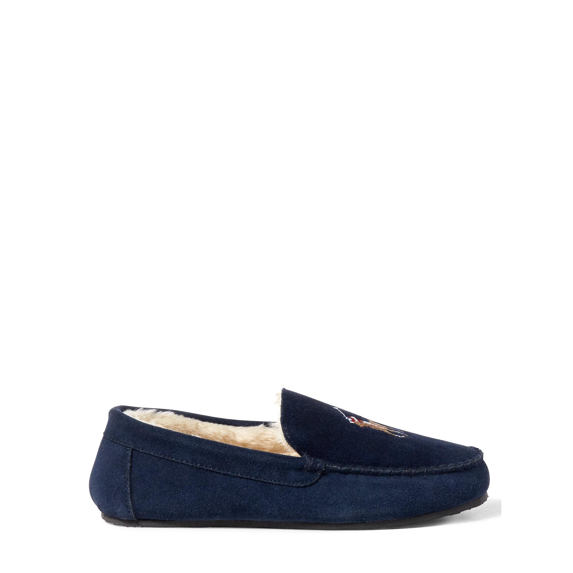 Lyst - Polo Ralph Lauren Markel Suede Moccasin Slipper in Blue for Men