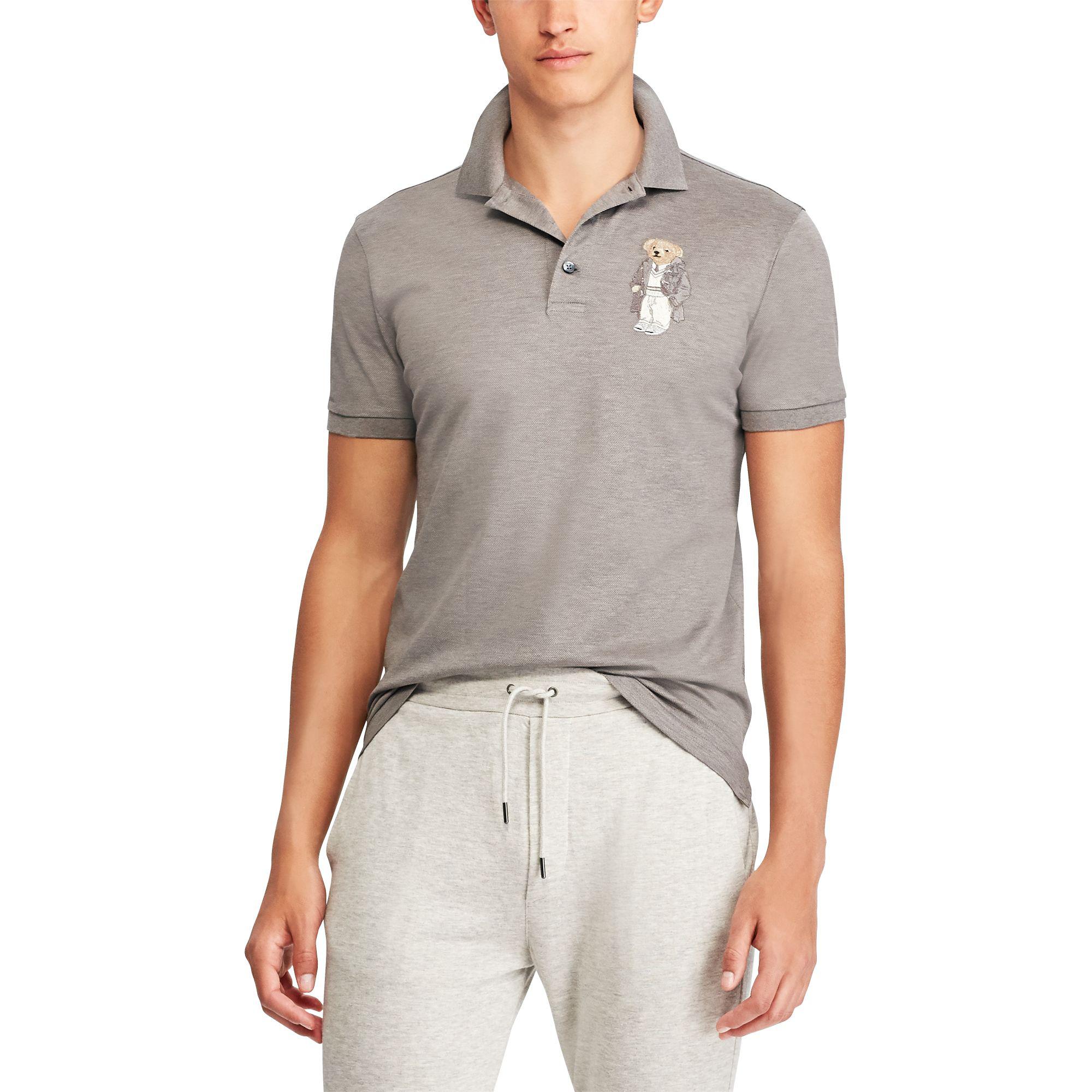 Fit For Bear Purple Slim Custom Gray Men Lauren Polo In Ralph Label Lqc4Rj53A